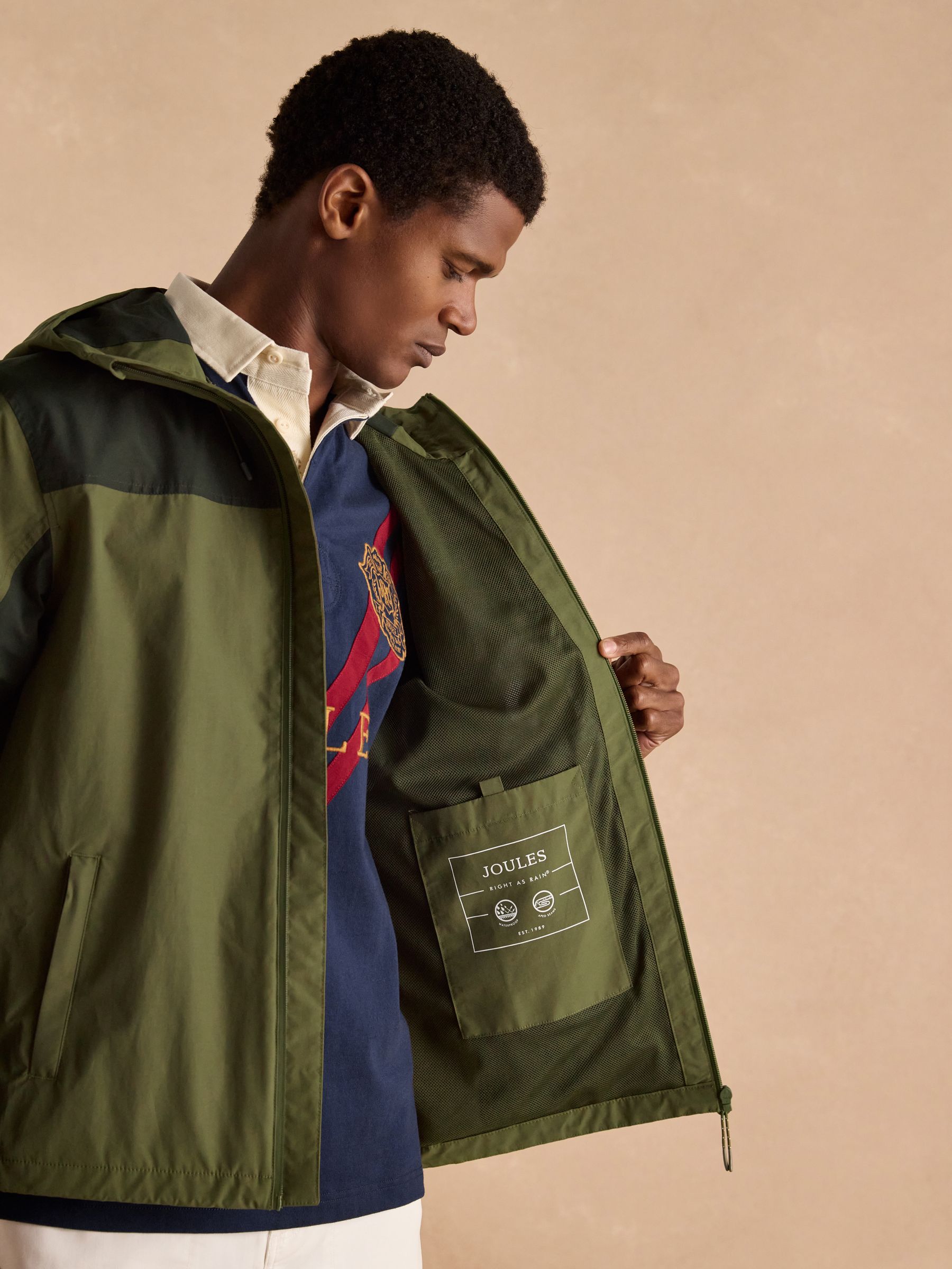 Ayston Green Lightweight Waterproof Coat - Image 9 of 12