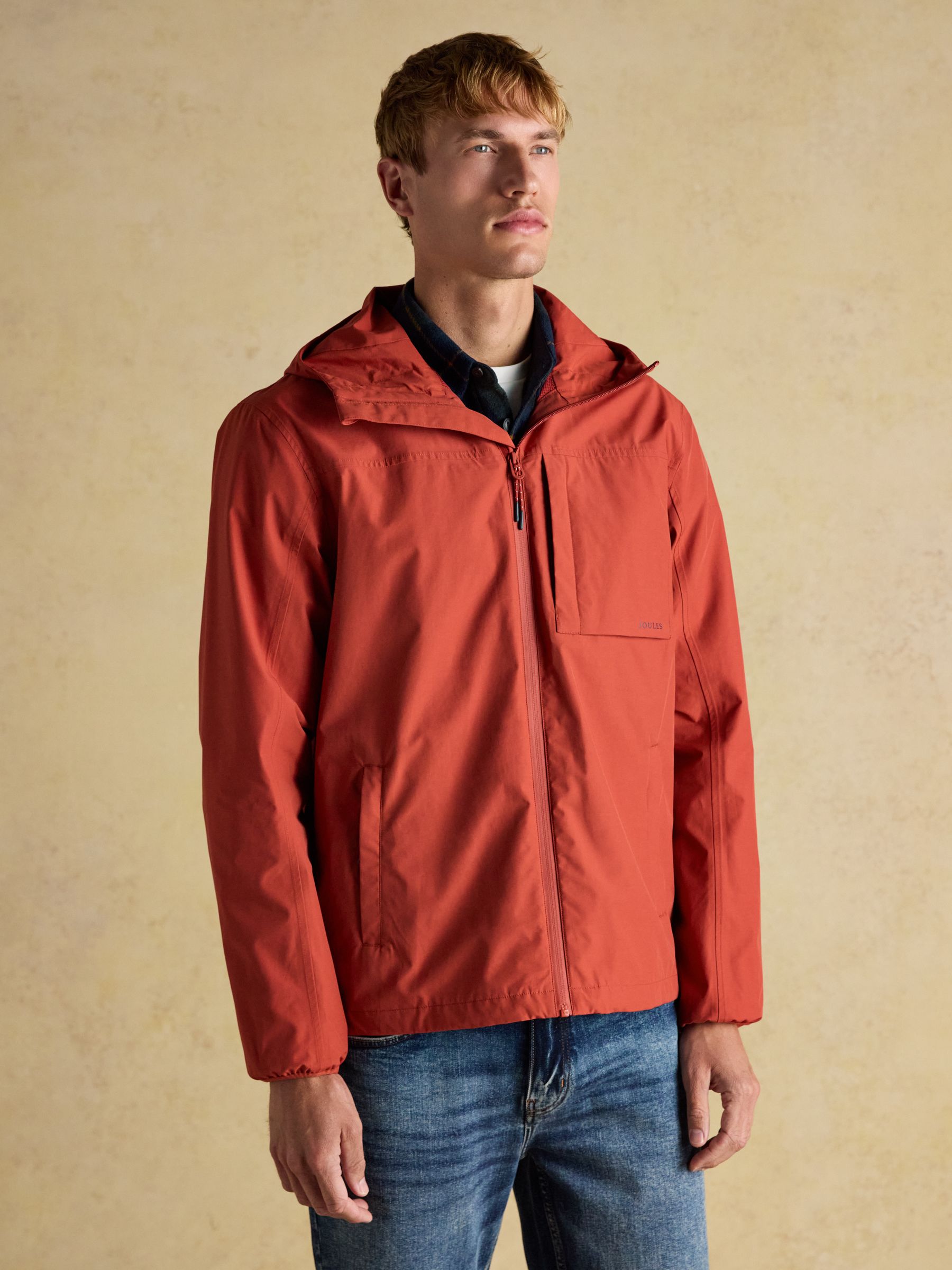 Ayston Orange Lightweight Waterproof Coat Joules