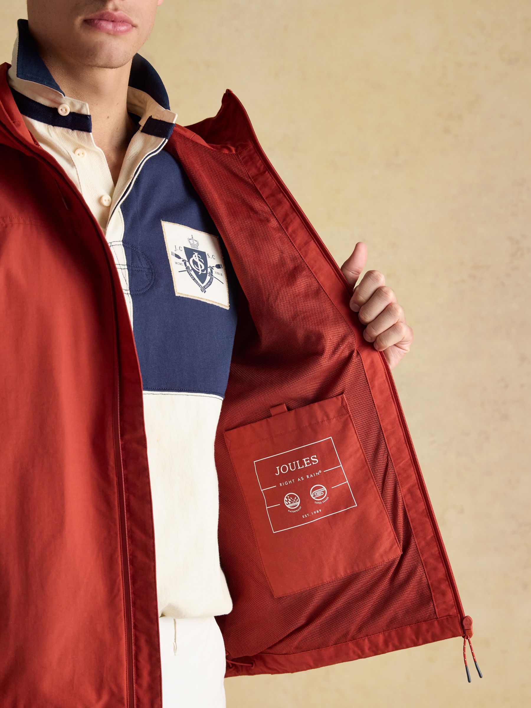 Ayston Orange Lightweight Waterproof Coat - Image 7 of 8