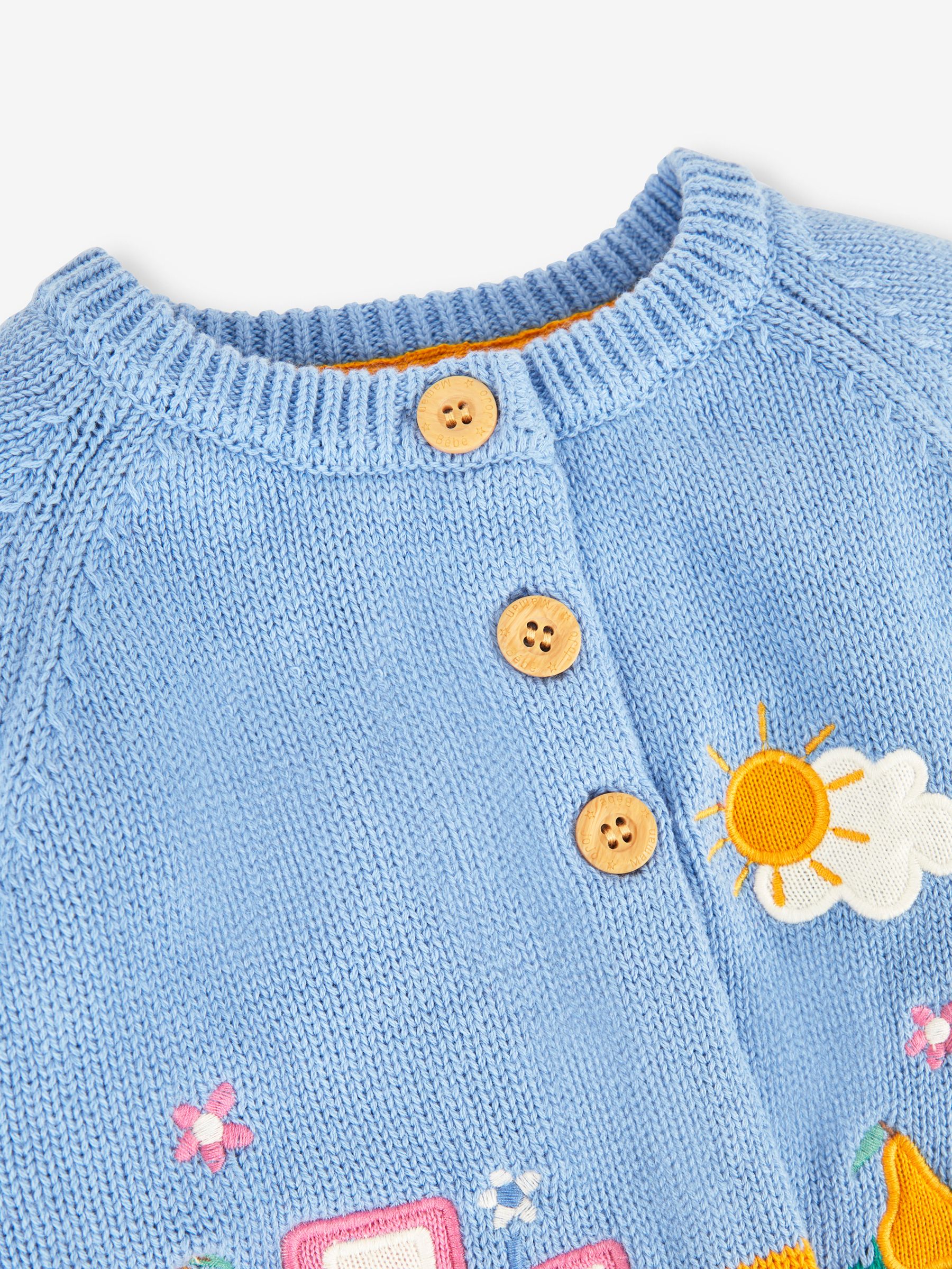 Blue Girls' Farm Scene Cardigan - Image 2 of 3