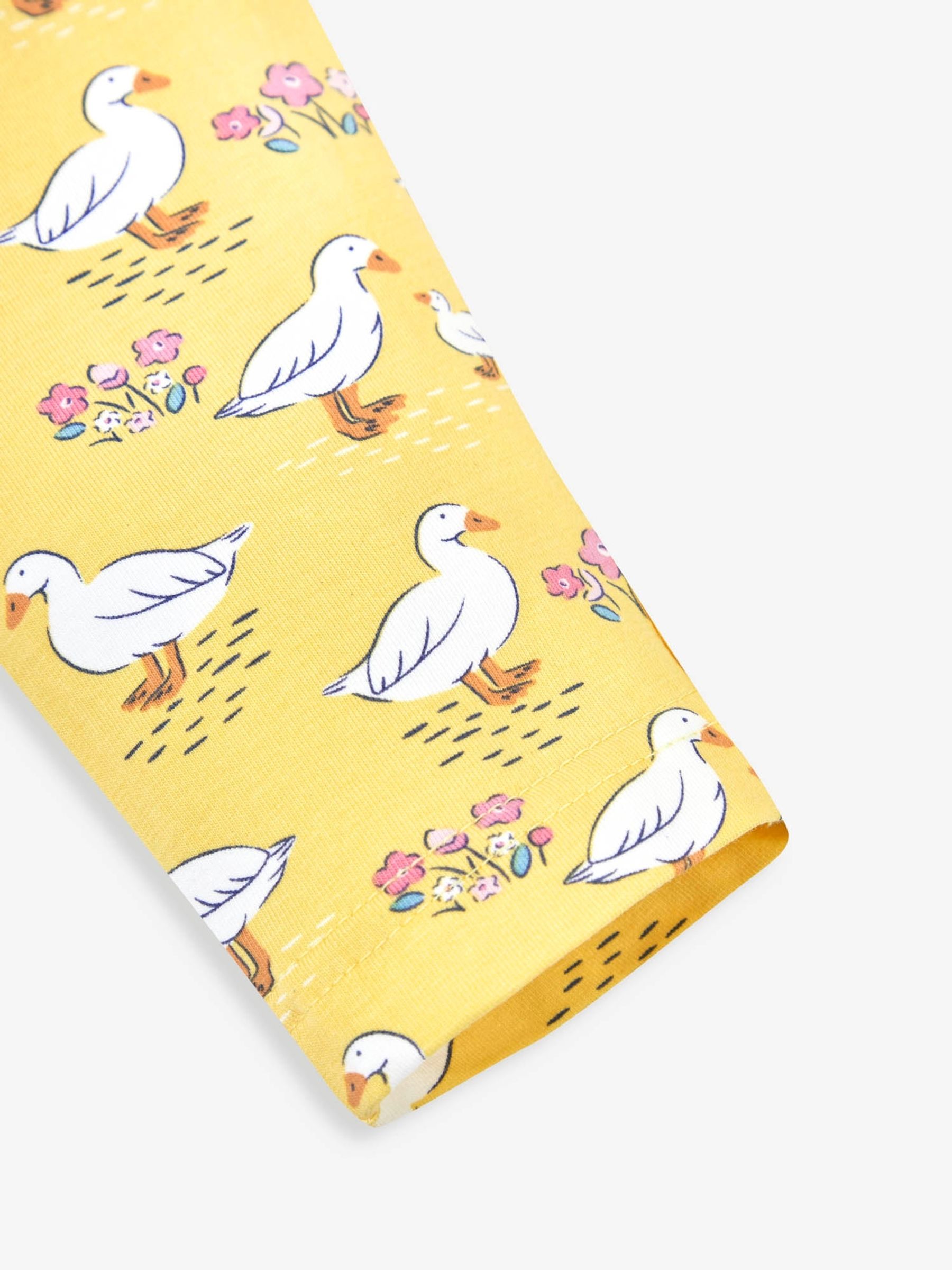 Yellow 2-Pack Duck Print & Duck Egg Cropped Leggings - Image 4 of 5