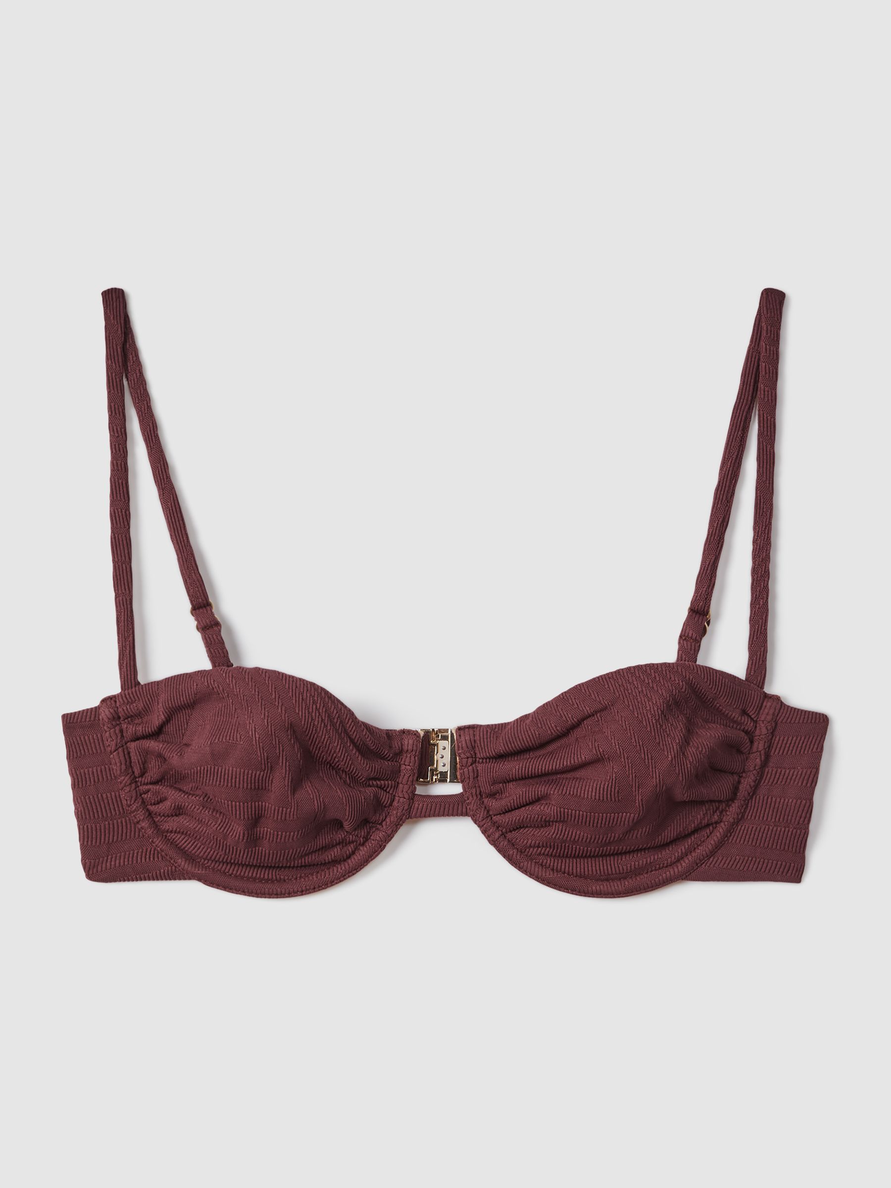 FELLA Balconette Bikini Top in Chestnut - Image 2 of 5