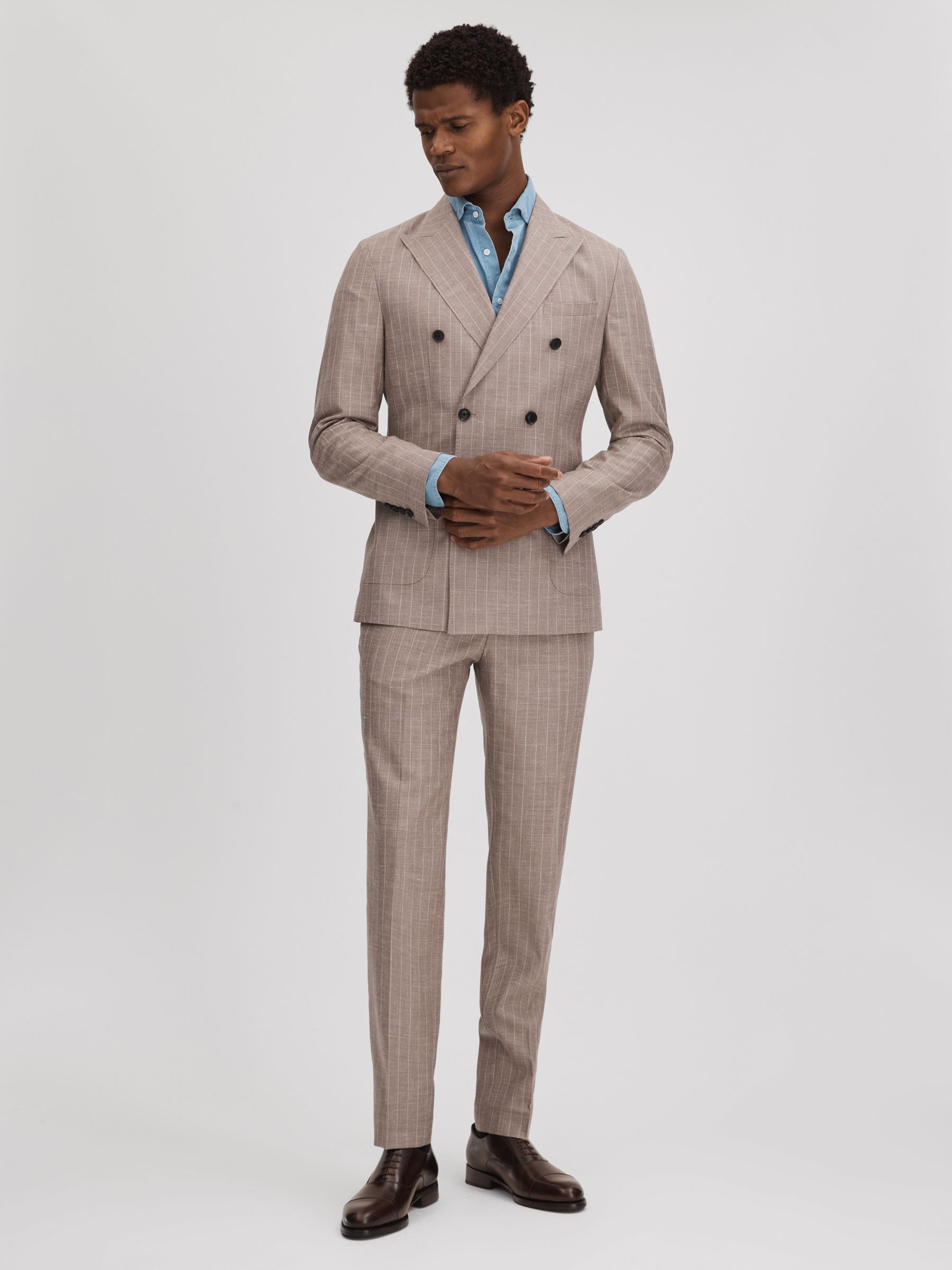 Oscar Jacobson Leather Oxford Shoes in Dark Brown - Image 2 of 5