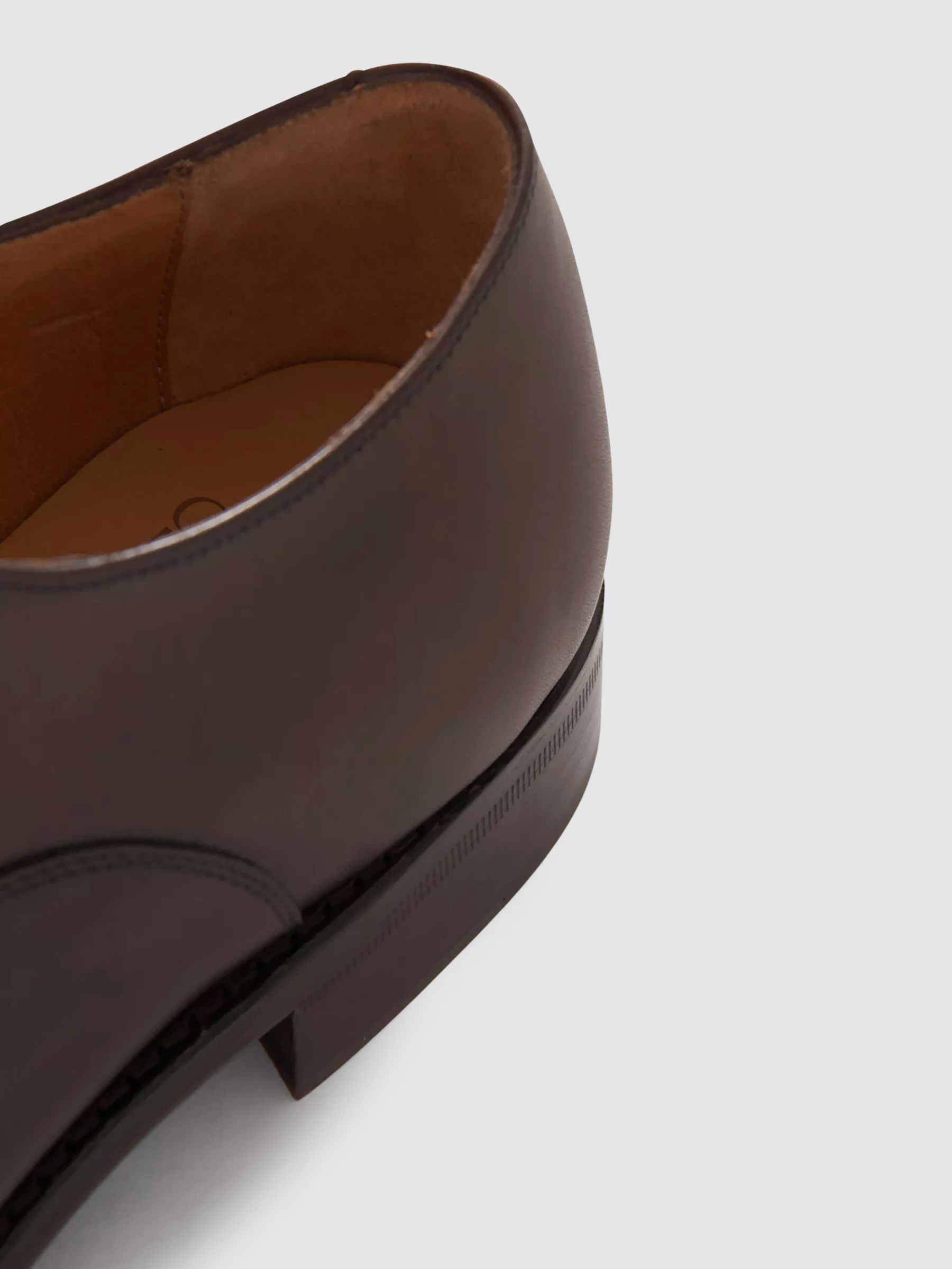 Oscar Jacobson Leather Oxford Shoes in Dark Brown - Image 4 of 5