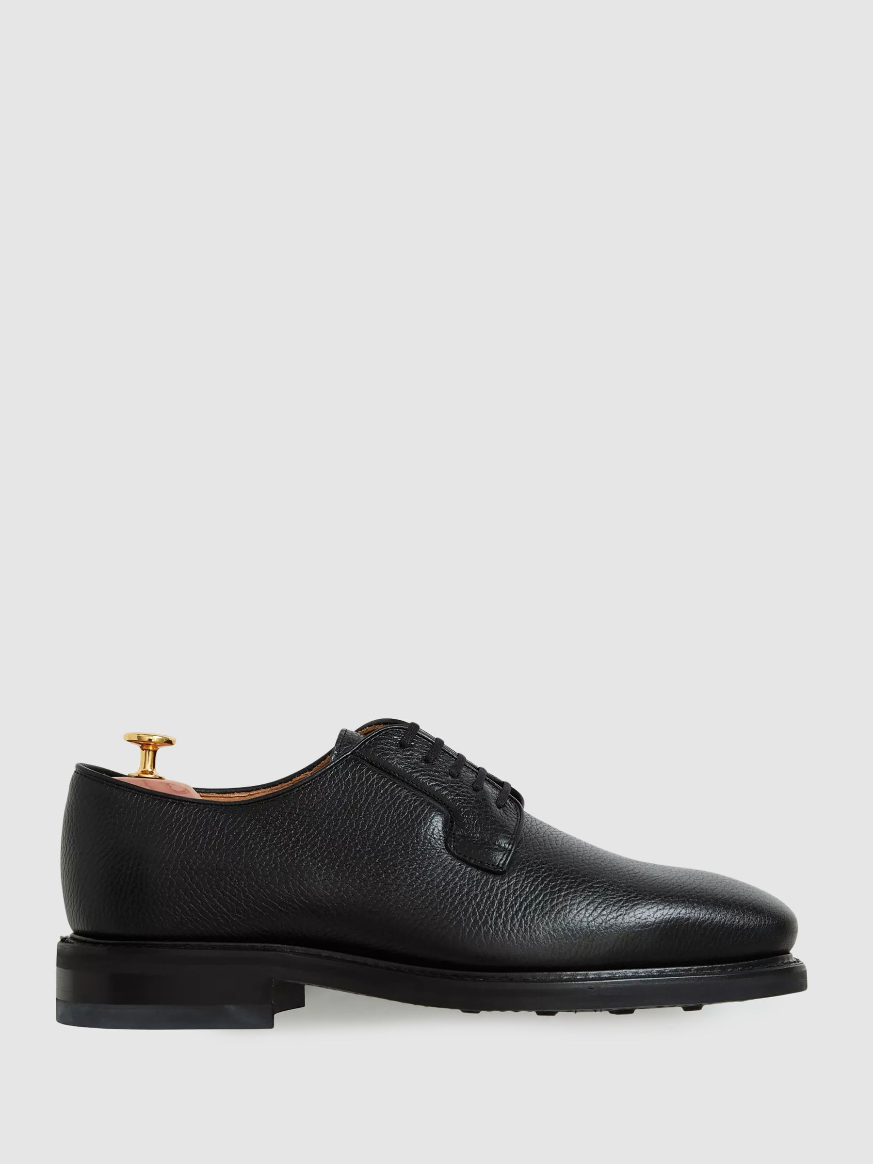 Oscar Jacobson Grained Leather Lace Up Shoes in Black - Image 1 of 5