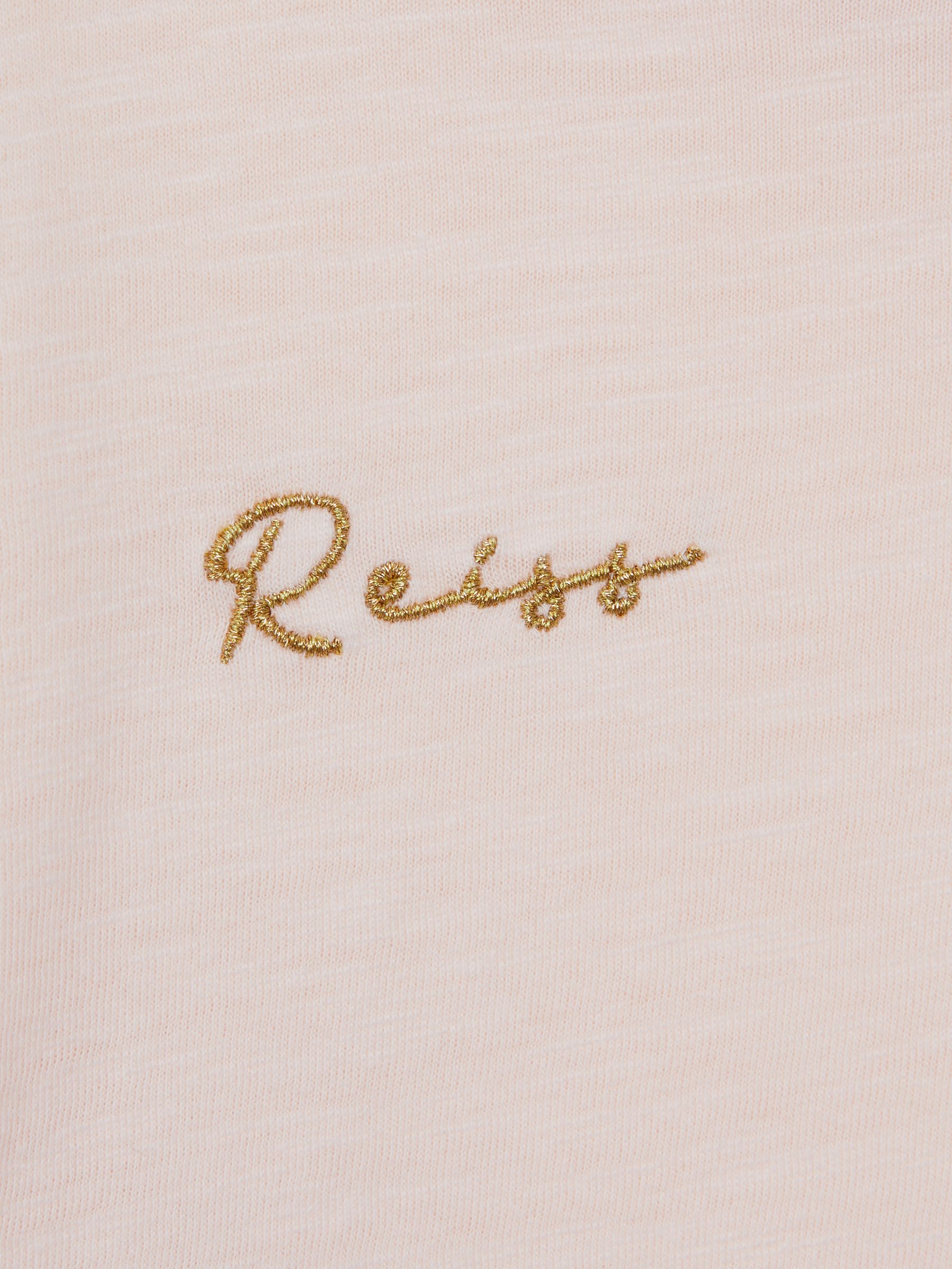 9-14 yrs Cotton Embroidered T-Shirt in Ivory - Image 6 of 6