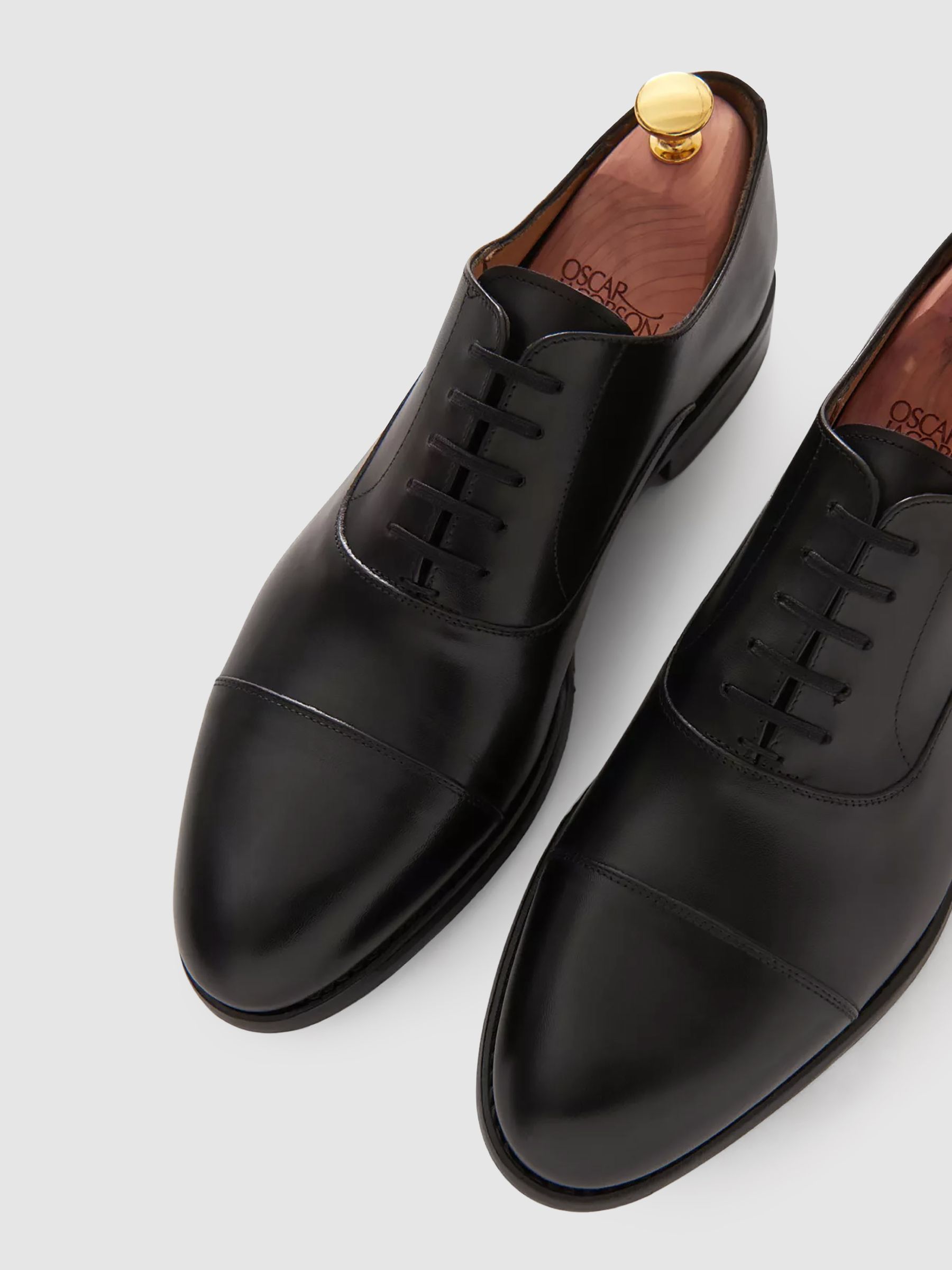 Oscar Jacobson Leather Oxford Shoes in Black - Image 5 of 5