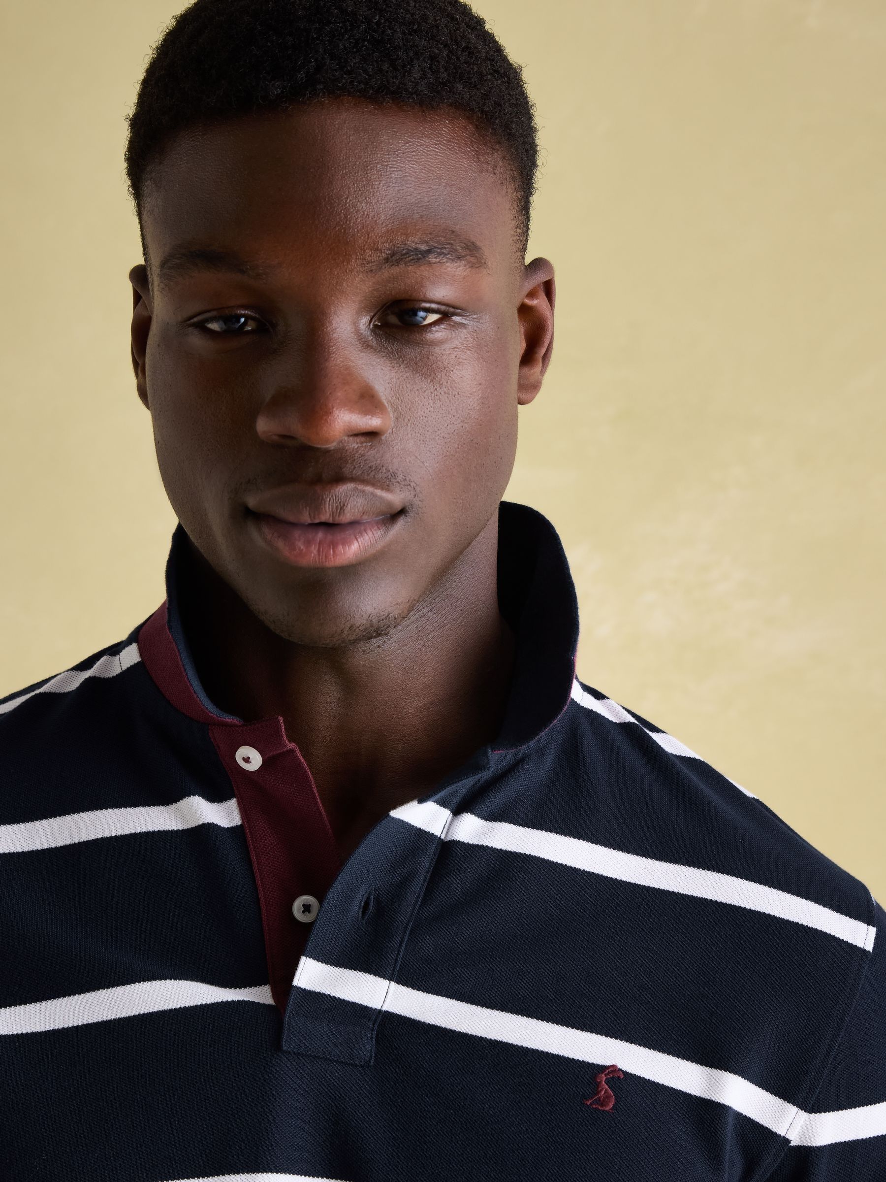 Woody Navy & White Cotton Pique Polo Shirt - Image 4 of 6