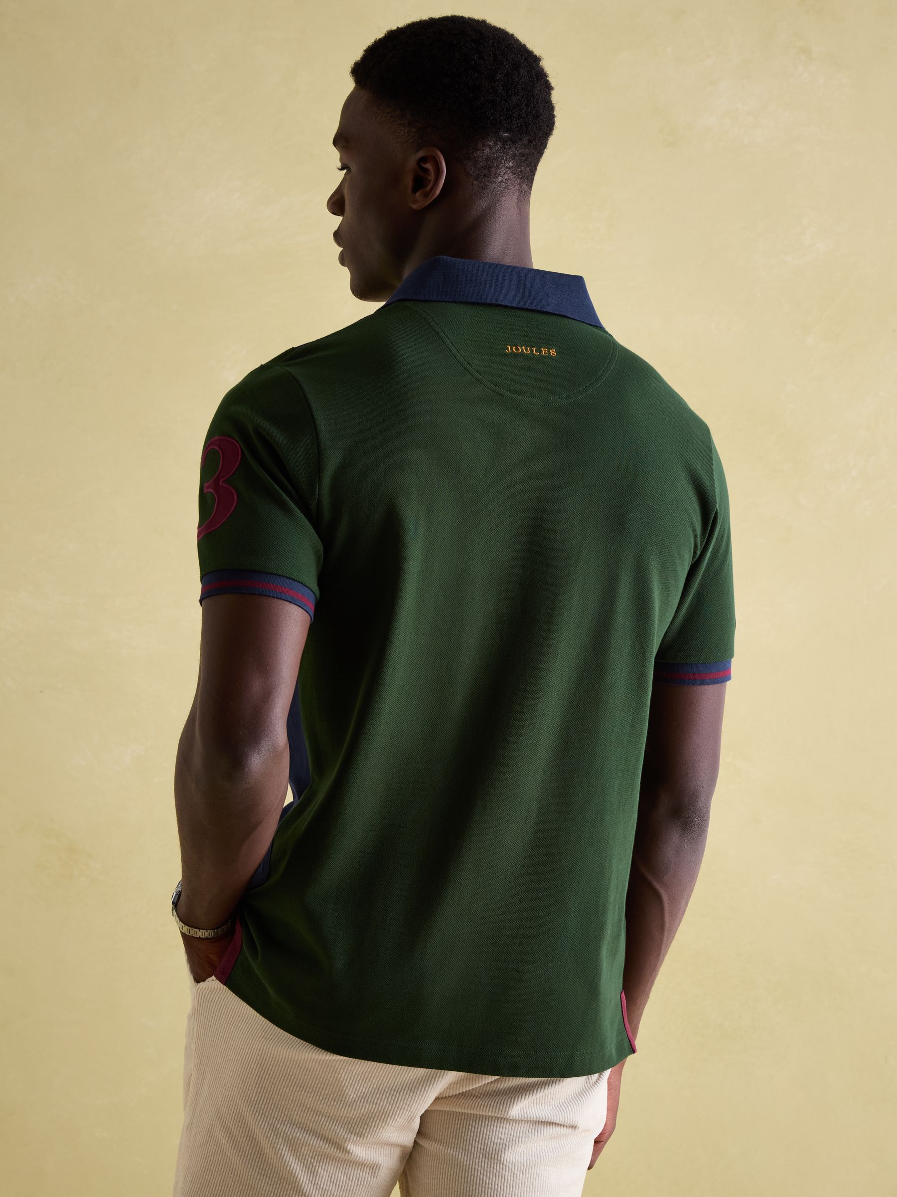 Embellished Green/Navy Classic Fit Polo Shirt - Image 2 of 7