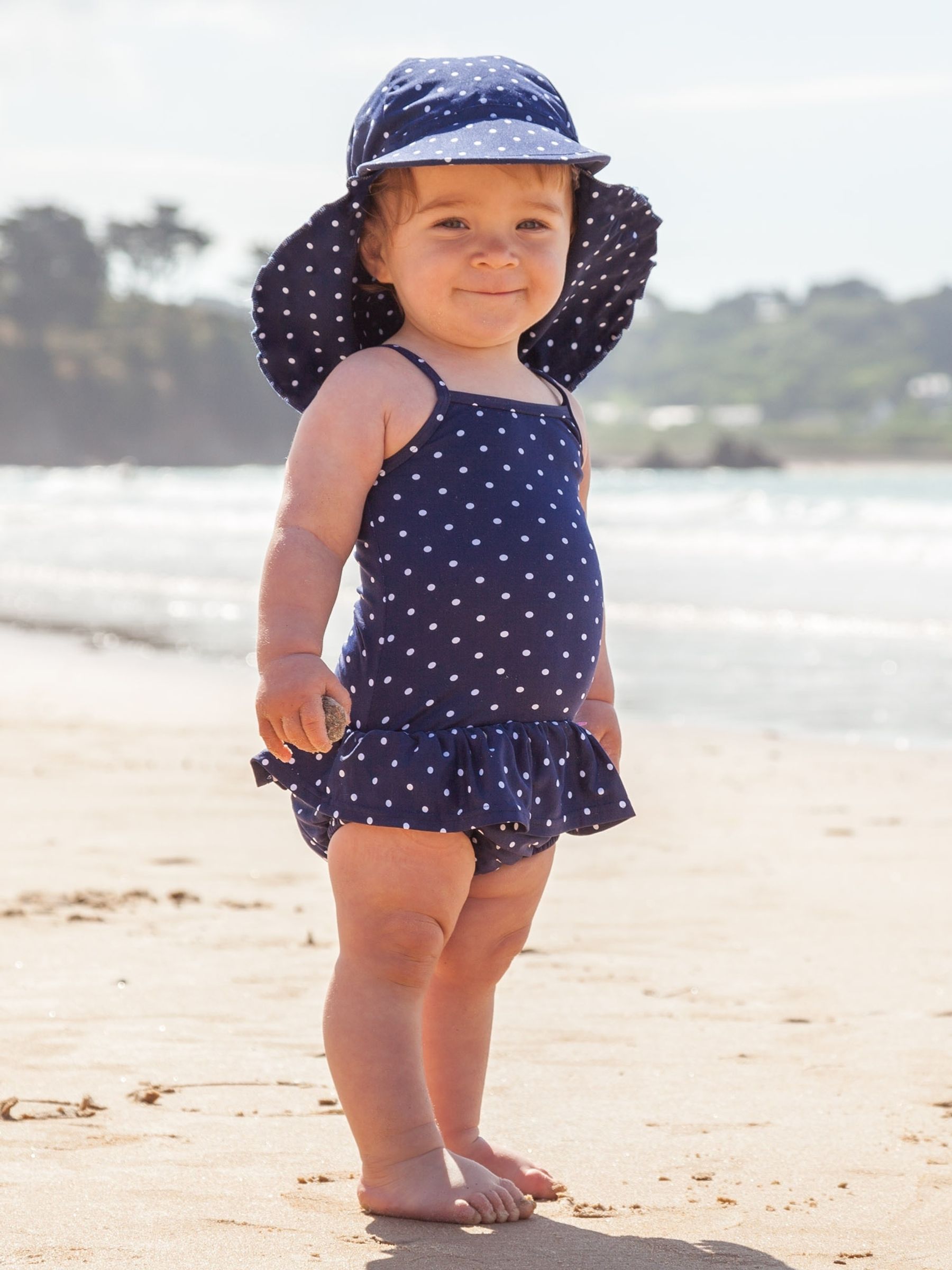 Navy White Dot Navy & White Dot Swimsuit with Nappy - Image 1 of 2