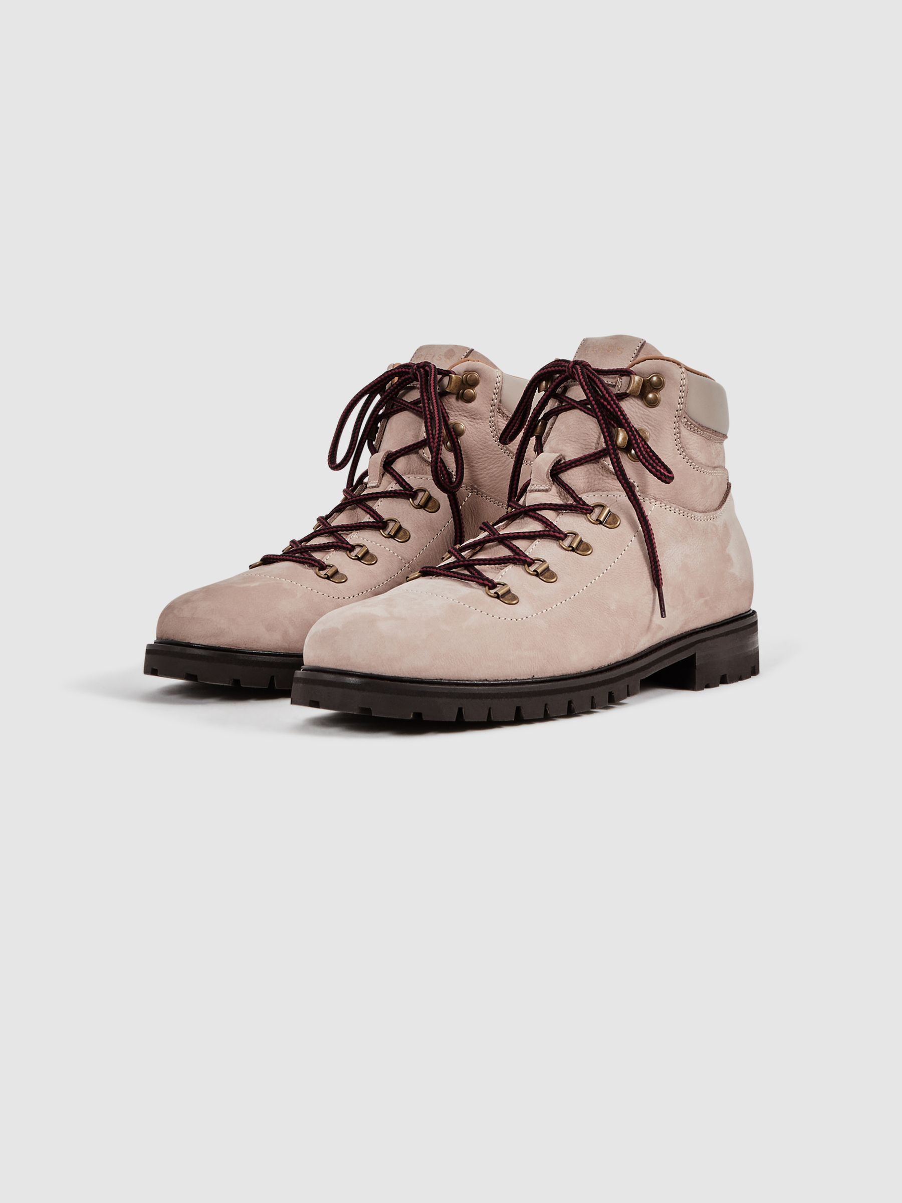 Leather Hiking Boots in Stone - Image 3 of 6