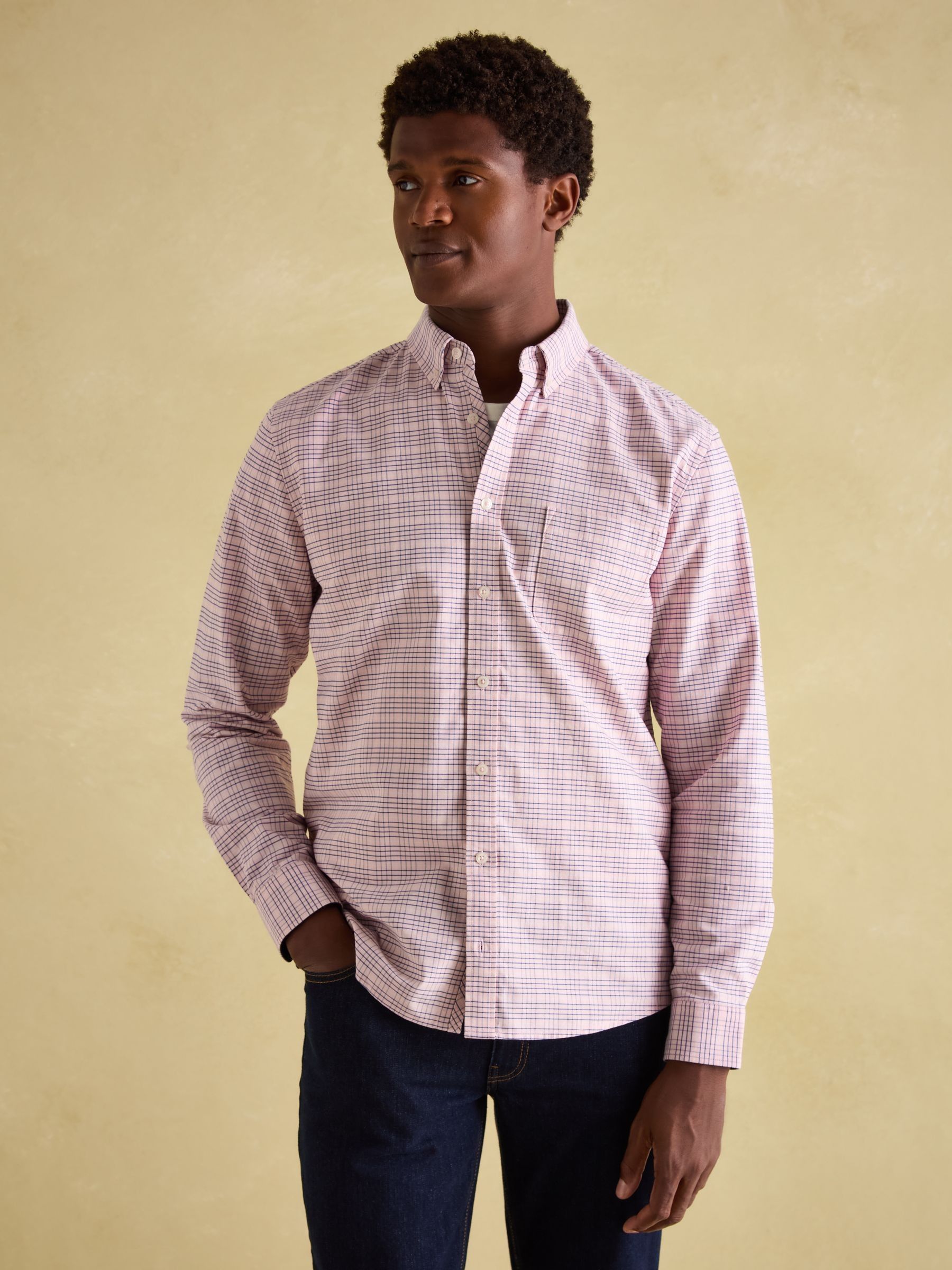 Oxford Pink & Blue Long Sleeve Classic Fit Shirt - Image 2 of 10
