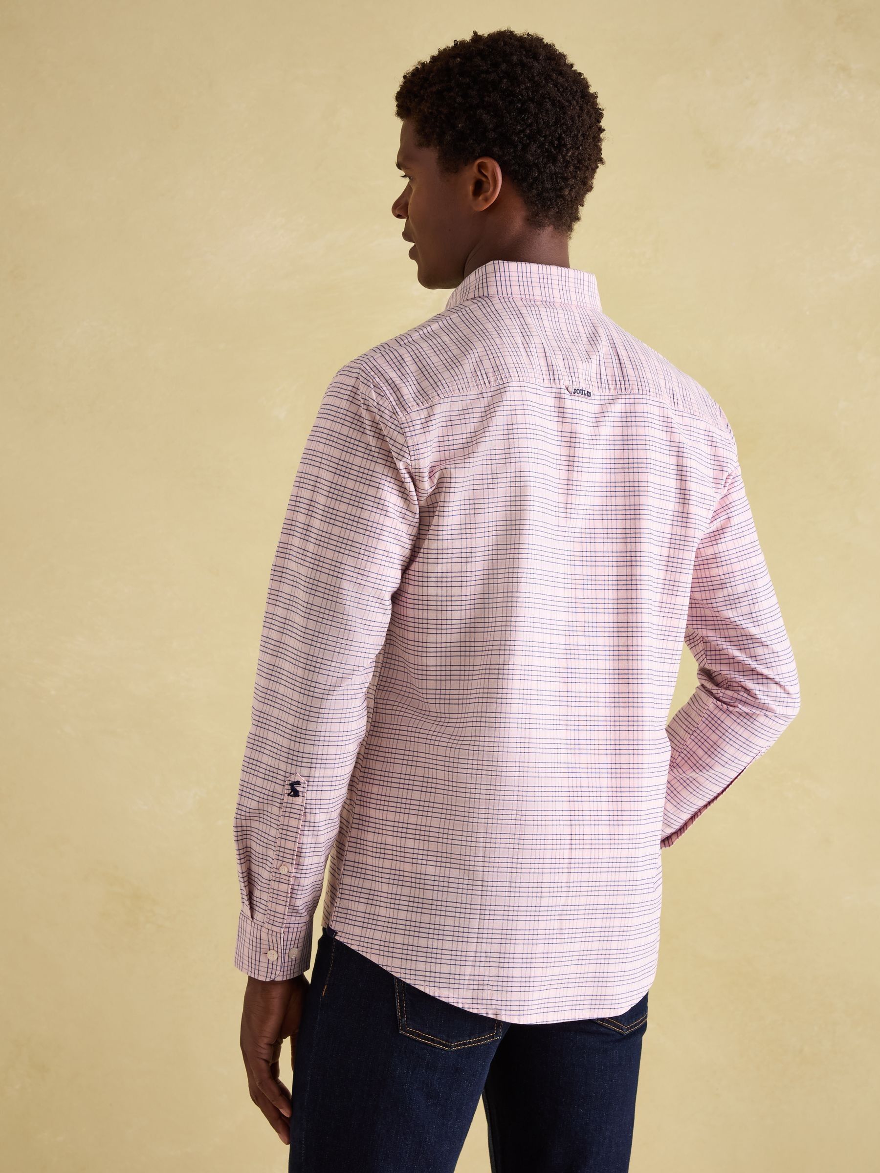 Oxford Pink & Blue Long Sleeve Classic Fit Shirt - Image 4 of 10