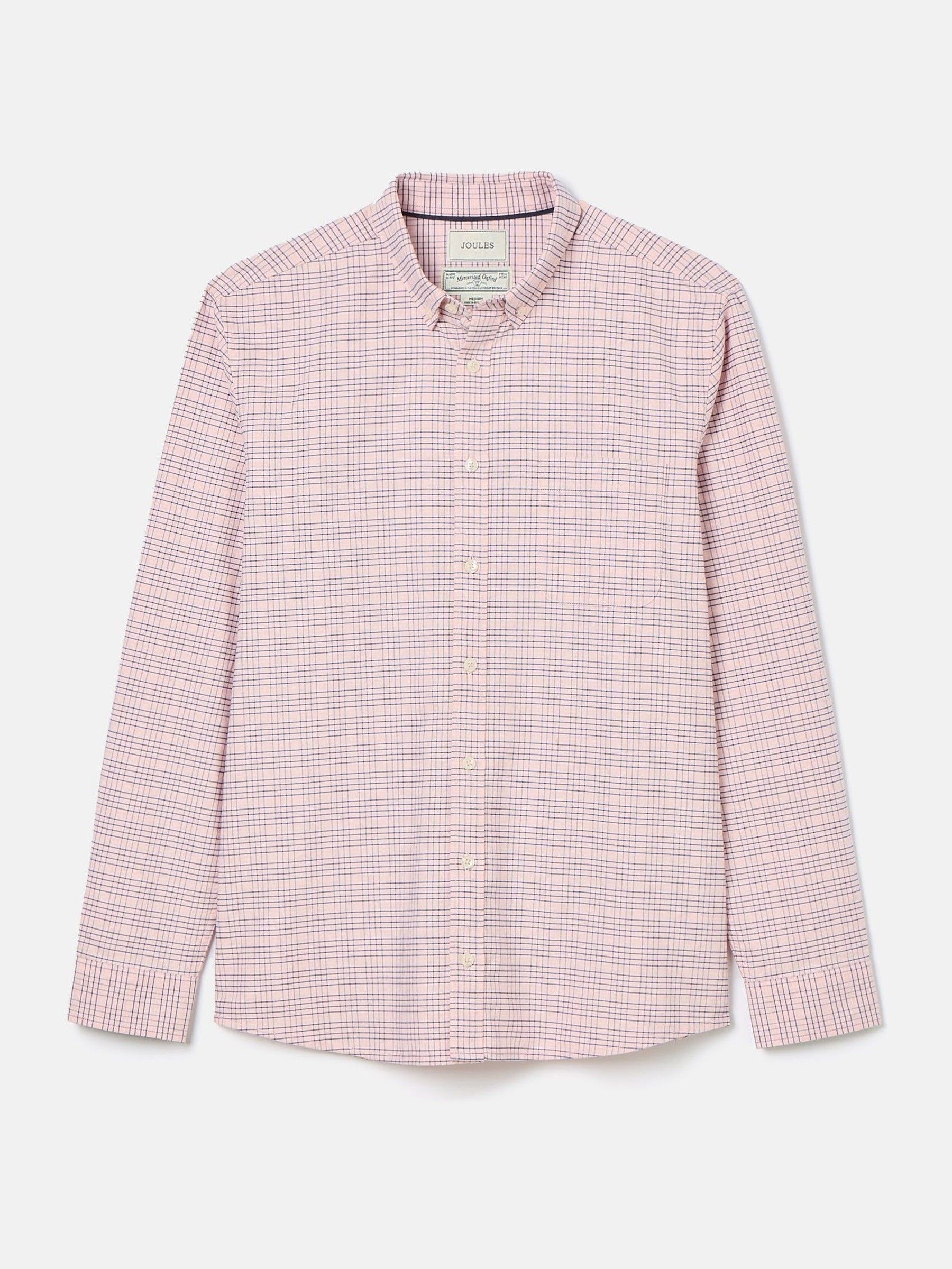 Oxford Pink & Blue Long Sleeve Classic Fit Shirt - Image 9 of 10