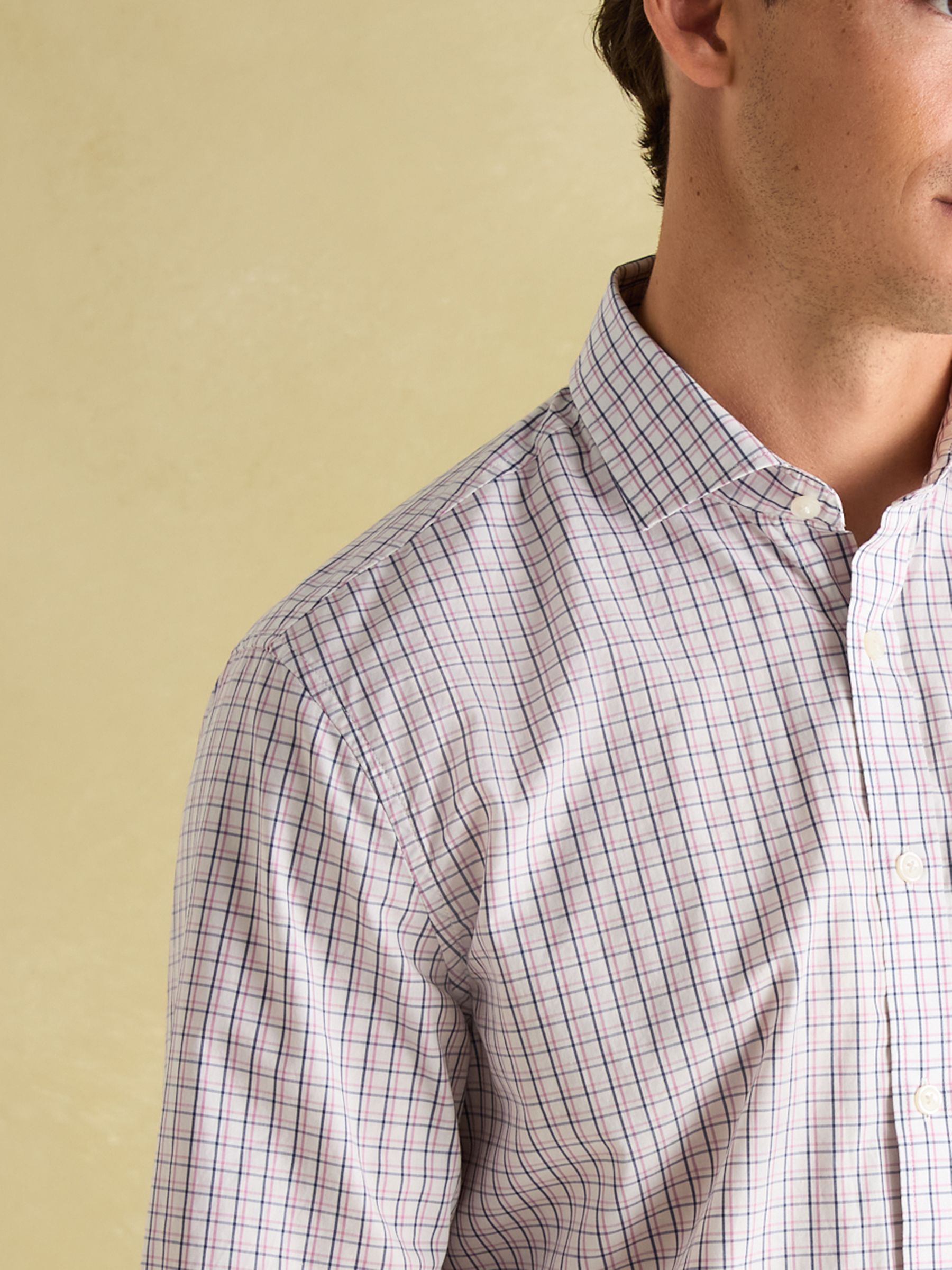 Pink Check Cotton Shirt - Image 1 of 8