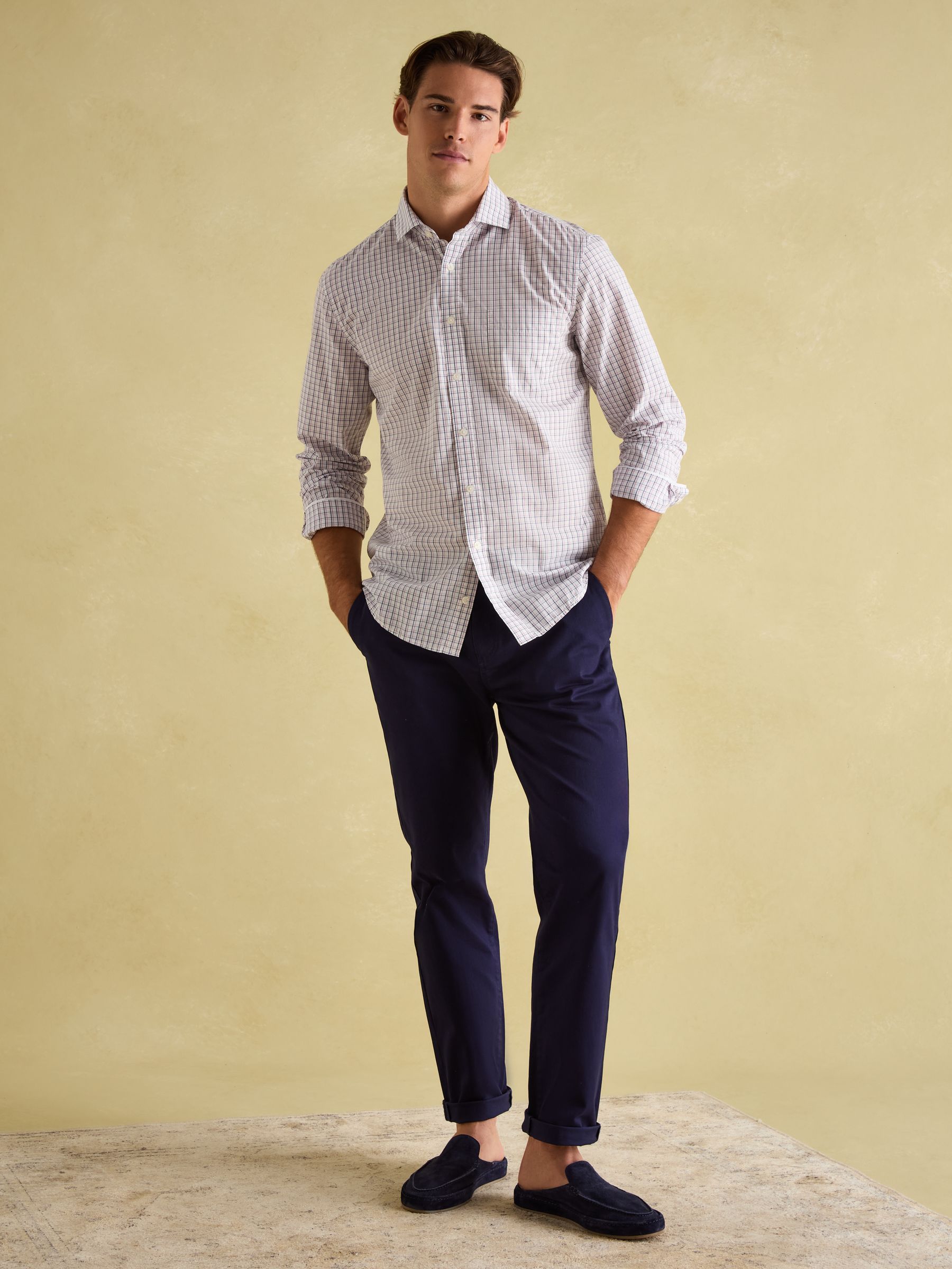 Pink Check Cotton Shirt - Image 5 of 8