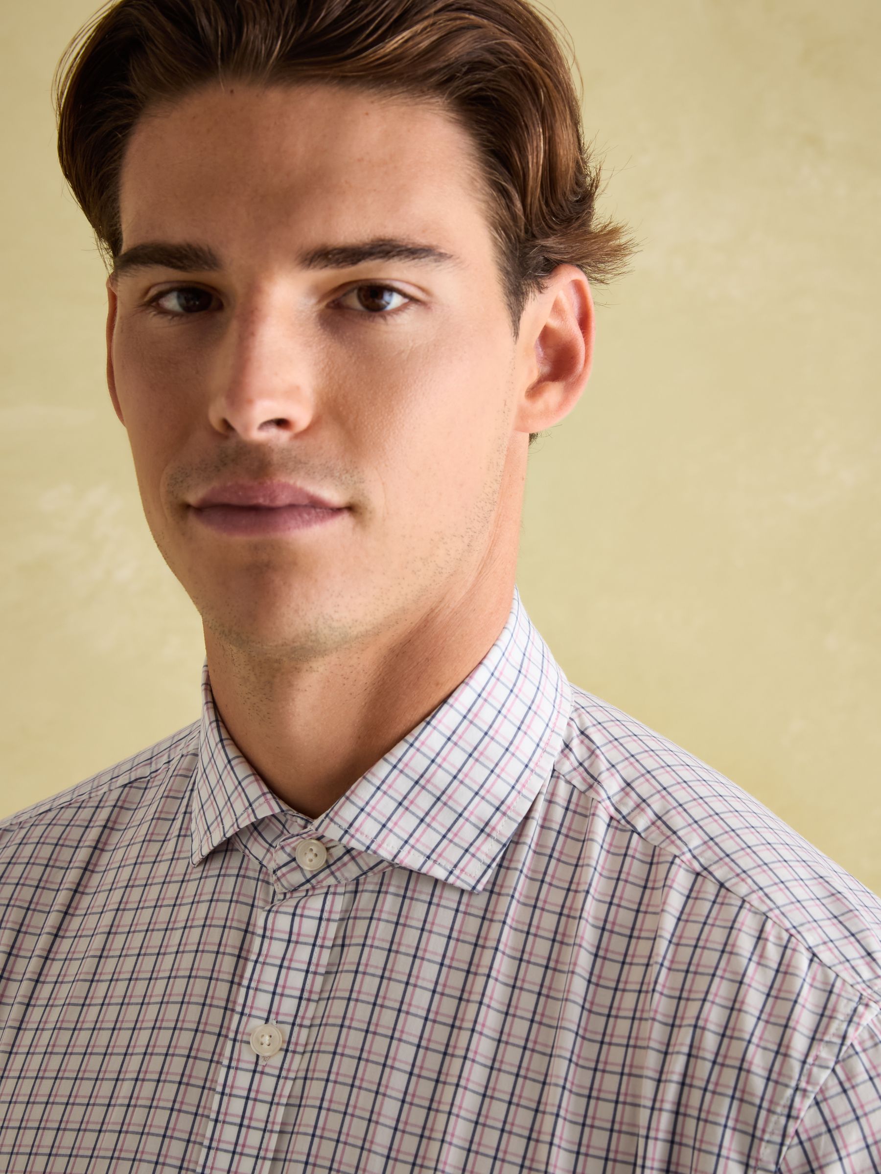 Pink Check Cotton Shirt - Image 6 of 8