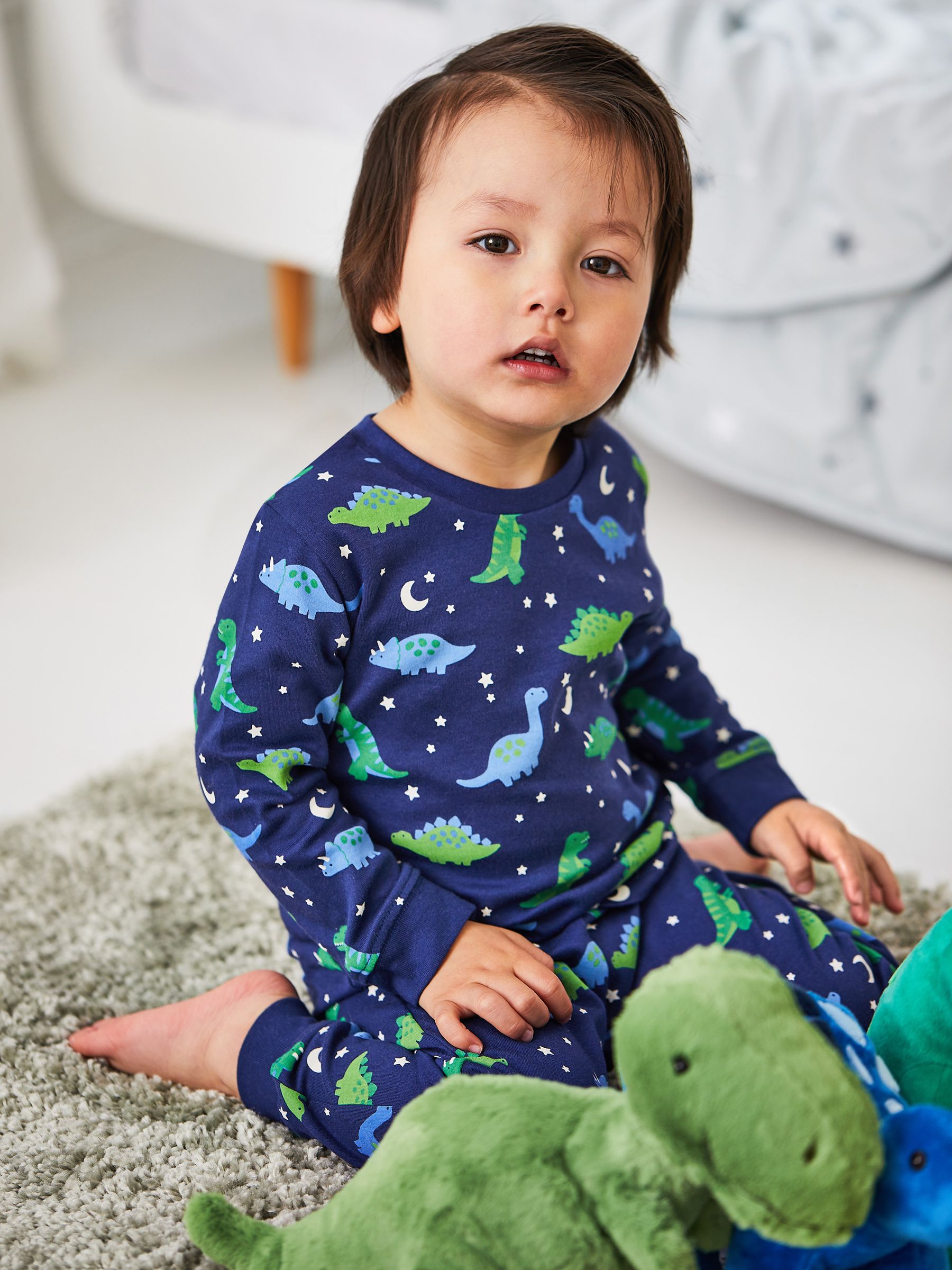 Navy Boys' 2-Pack Dinosaur Jersey Pyjamas - Image 11 of 11