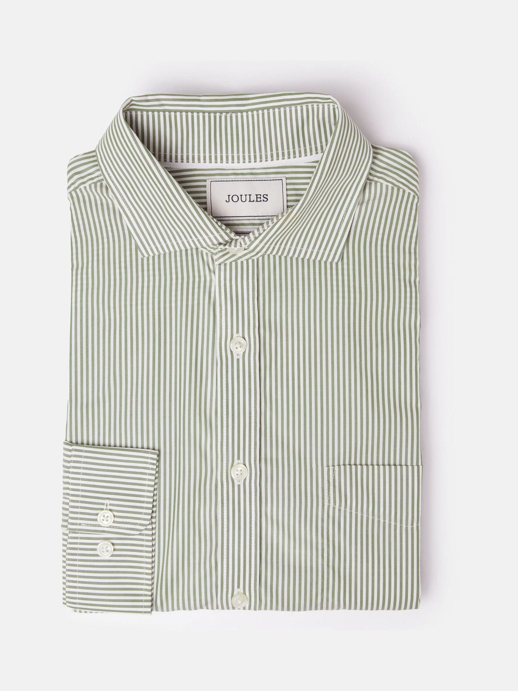 Green Stripe Cotton Shirt - Image 8 of 9