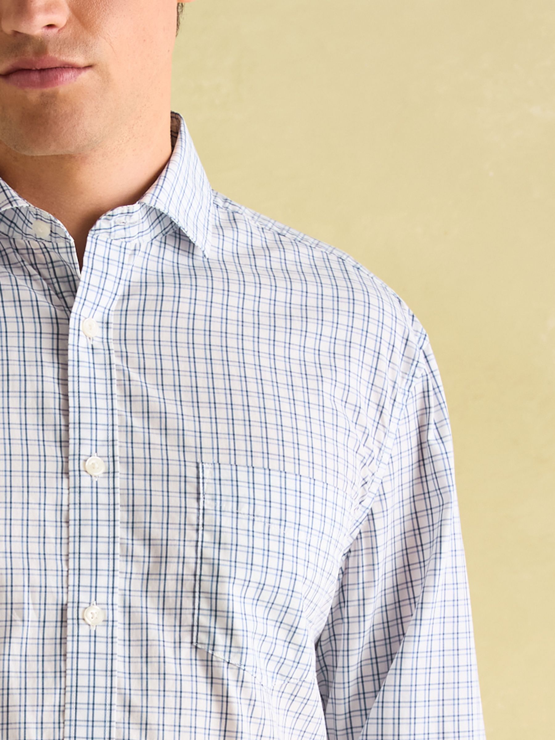 Blue Check Cotton Shirt - Image 1 of 8