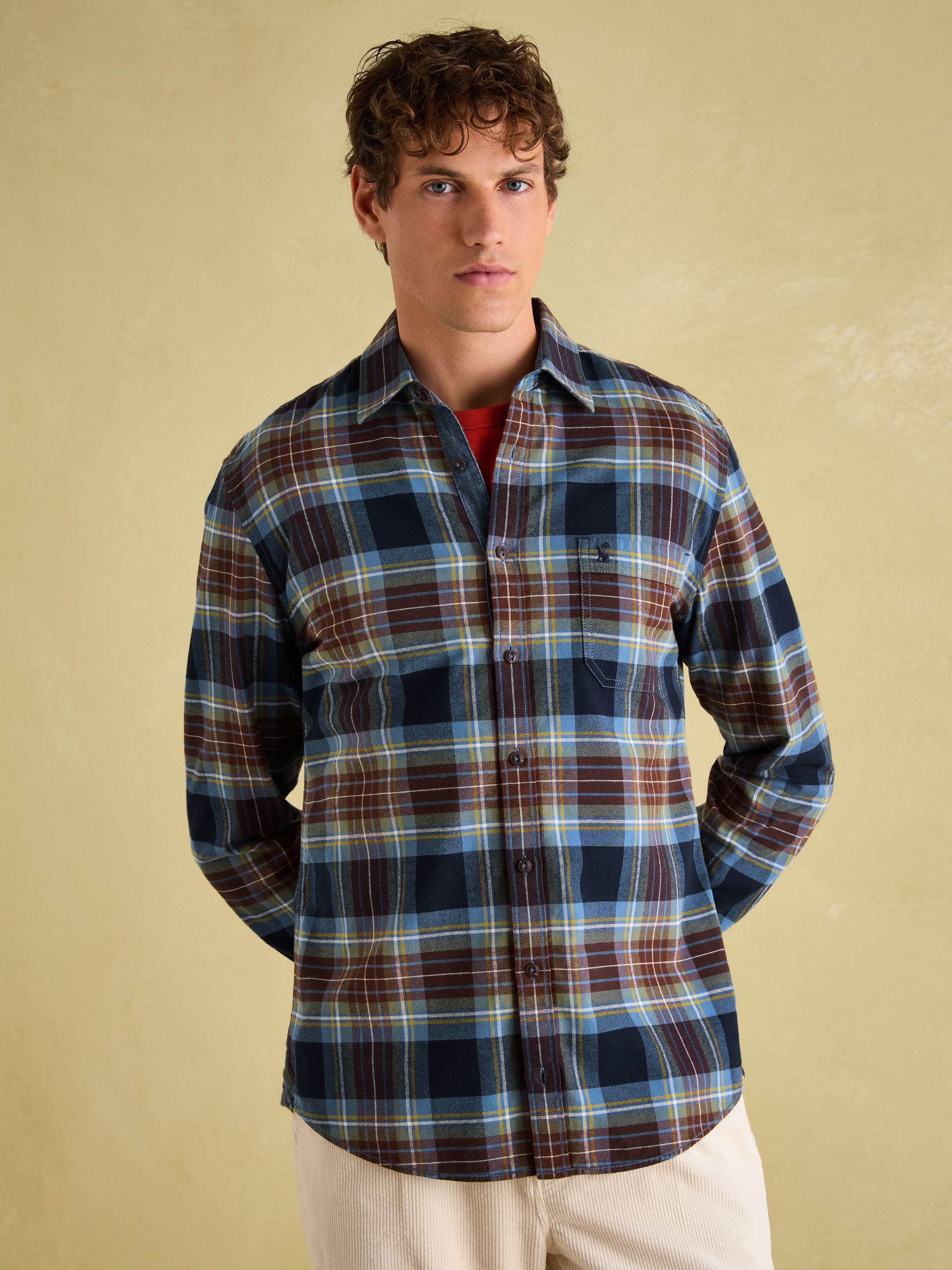 Buchanan Blue Soft Brushed Cotton Check Shirt - Image 2 of 8