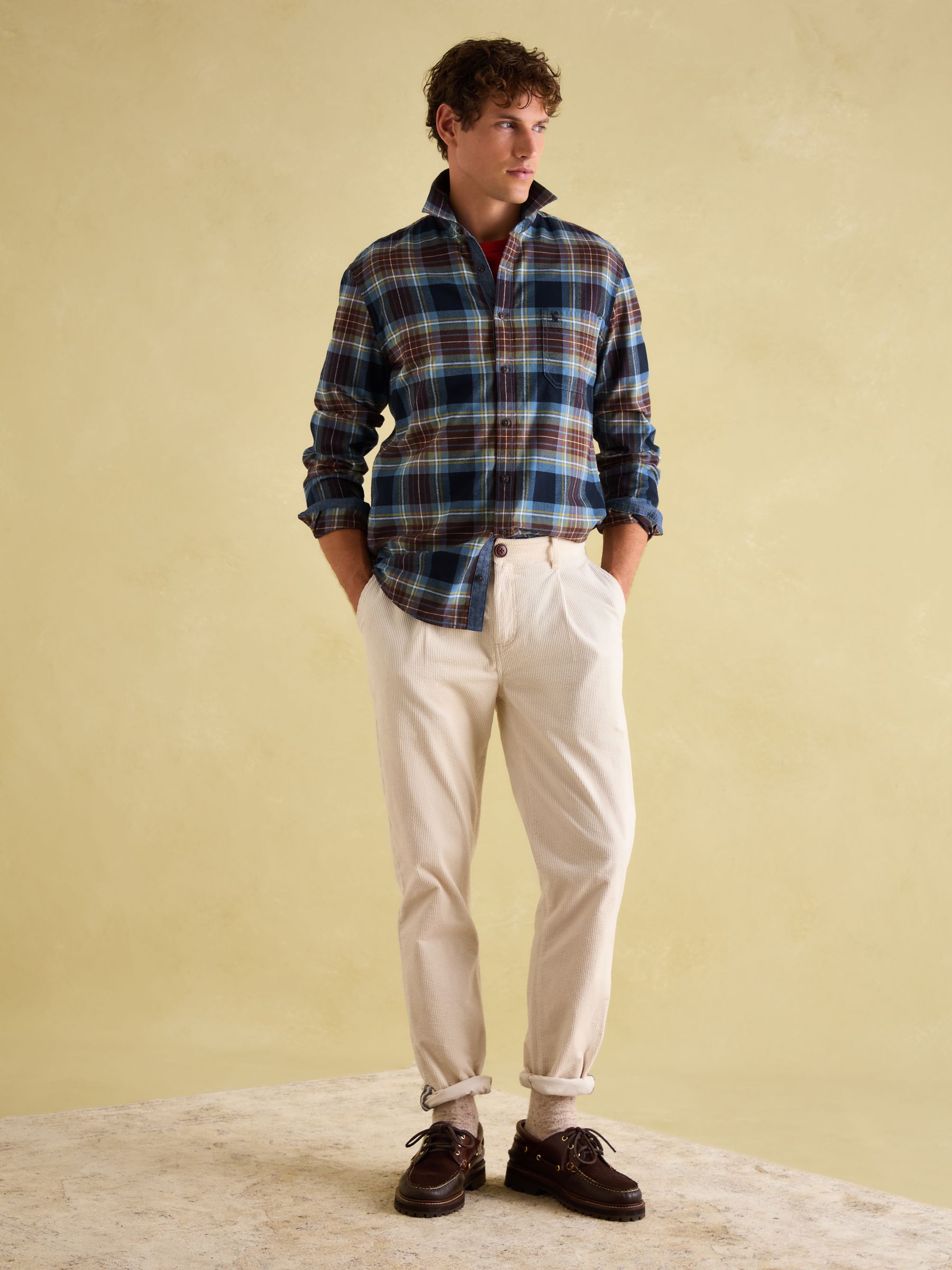 Buchanan Blue Soft Brushed Cotton Check Shirt - Image 5 of 8