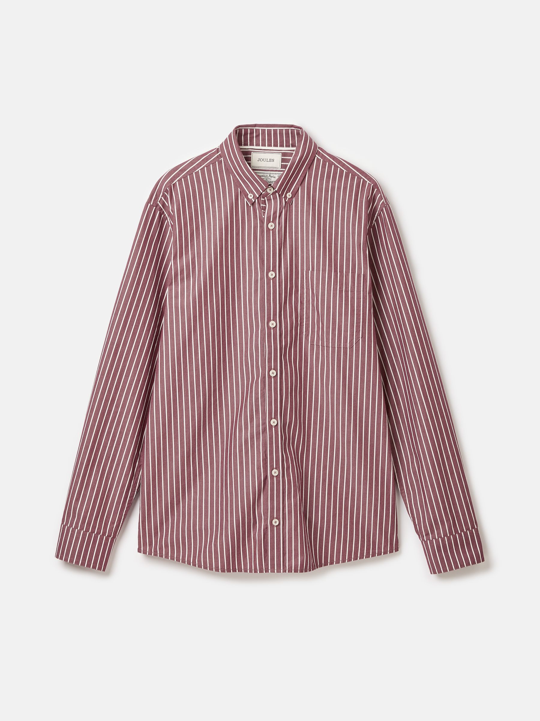 Abbott Red Striped Cotton Poplin Shirt - Image 7 of 7
