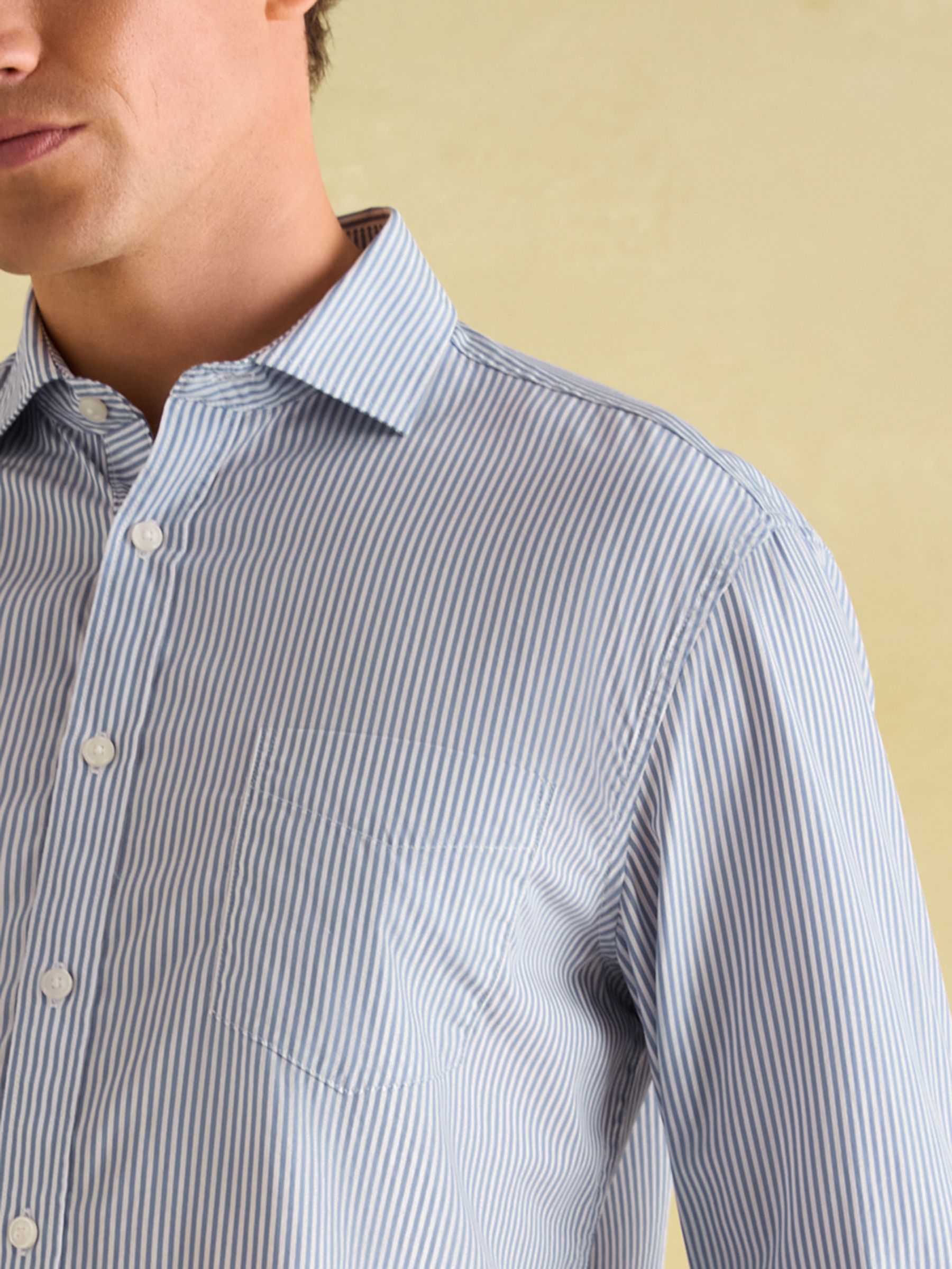 Navy Stripe Cotton Shirt - Image 1 of 10
