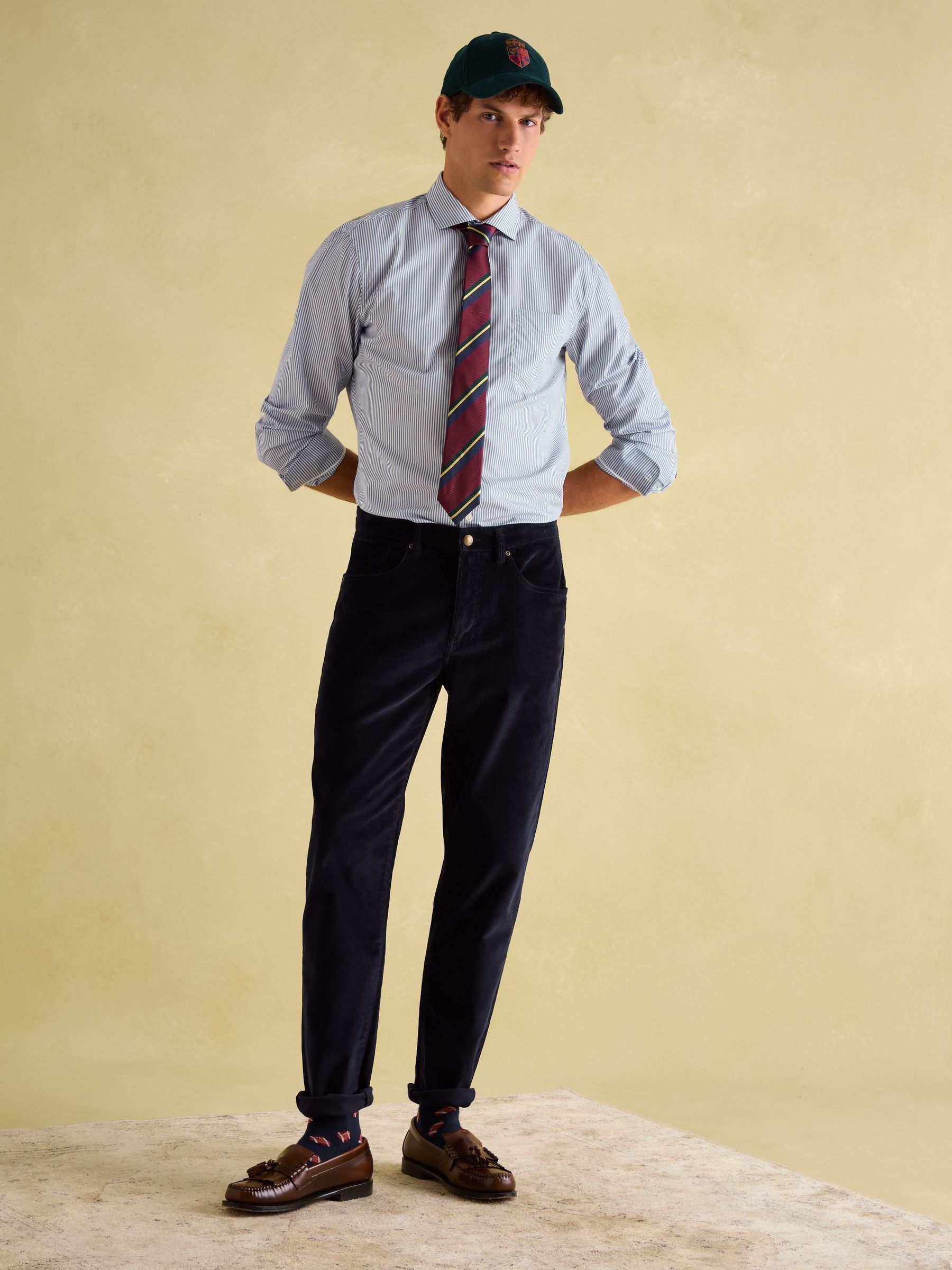 Navy Stripe Cotton Shirt - Image 6 of 10