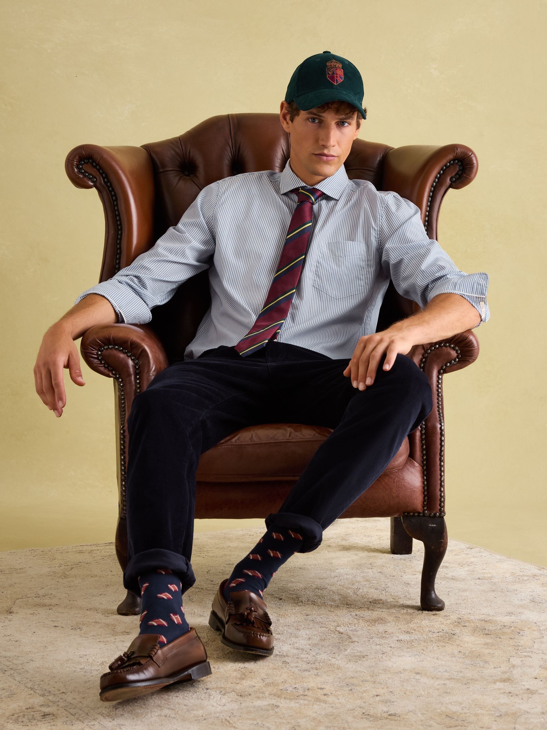 Navy Stripe Cotton Shirt - Image 7 of 10