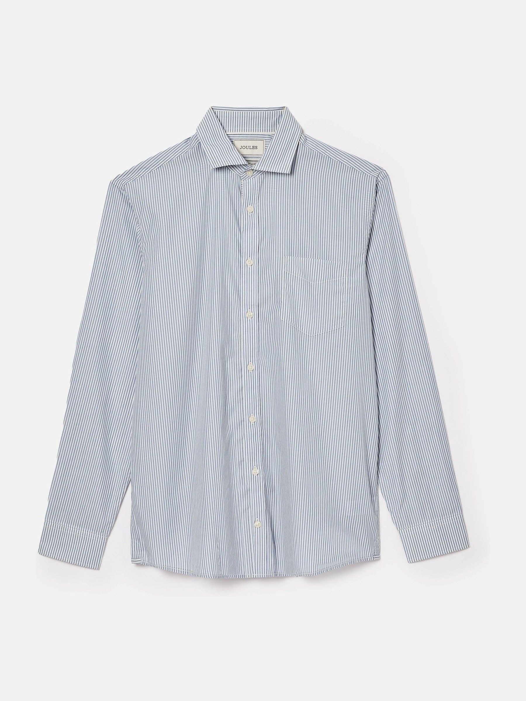 Navy Stripe Cotton Shirt - Image 8 of 10