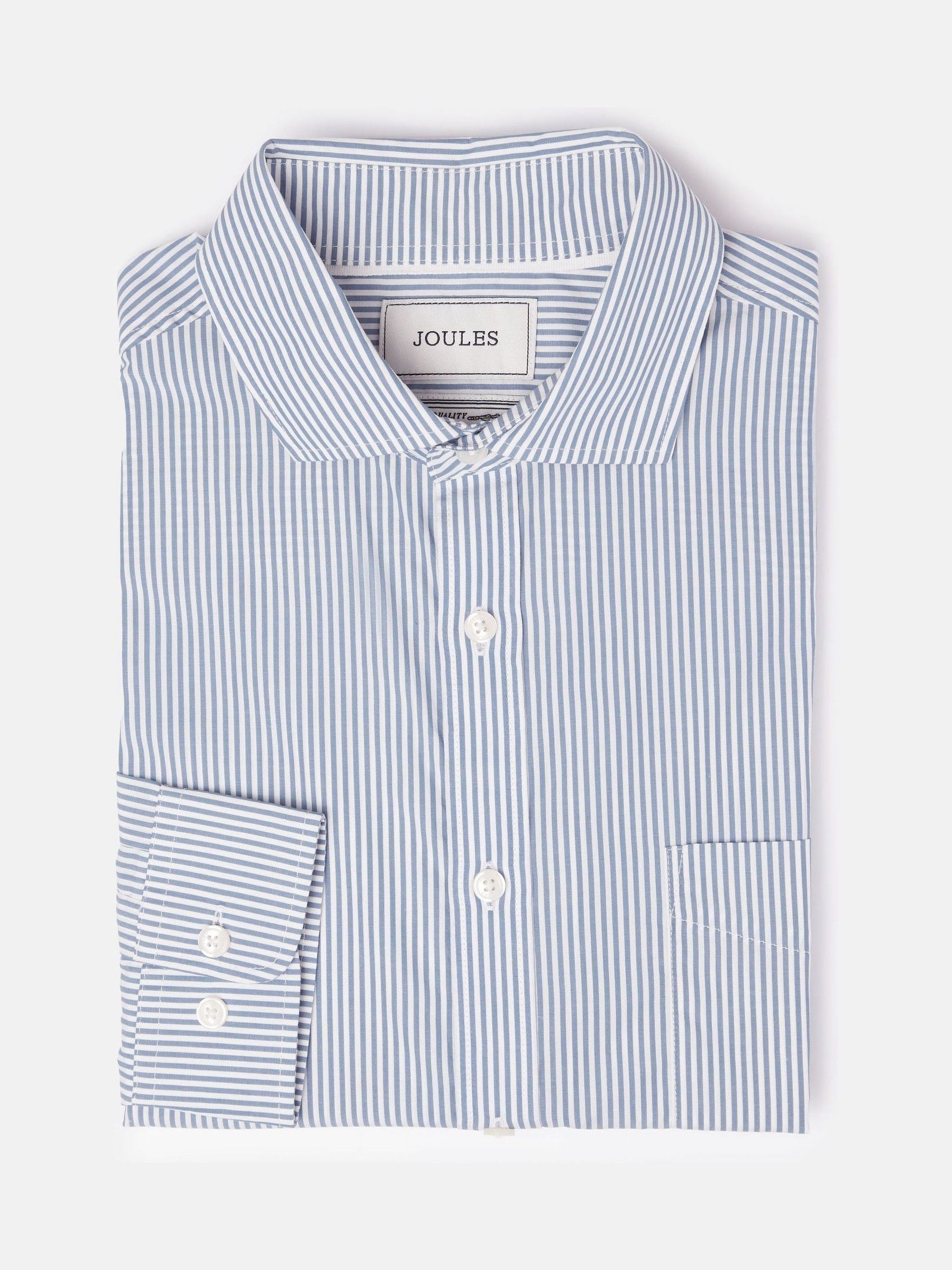 Navy Stripe Cotton Shirt - Image 9 of 10