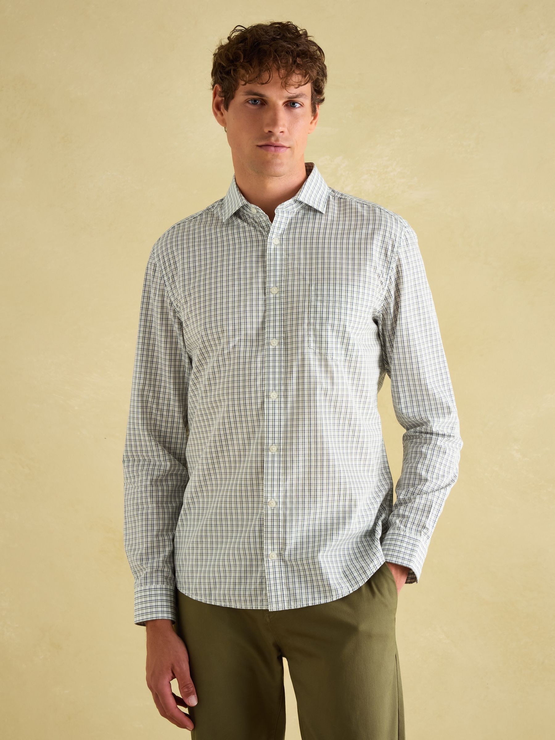 Green Check Cotton Shirt - Image 2 of 9