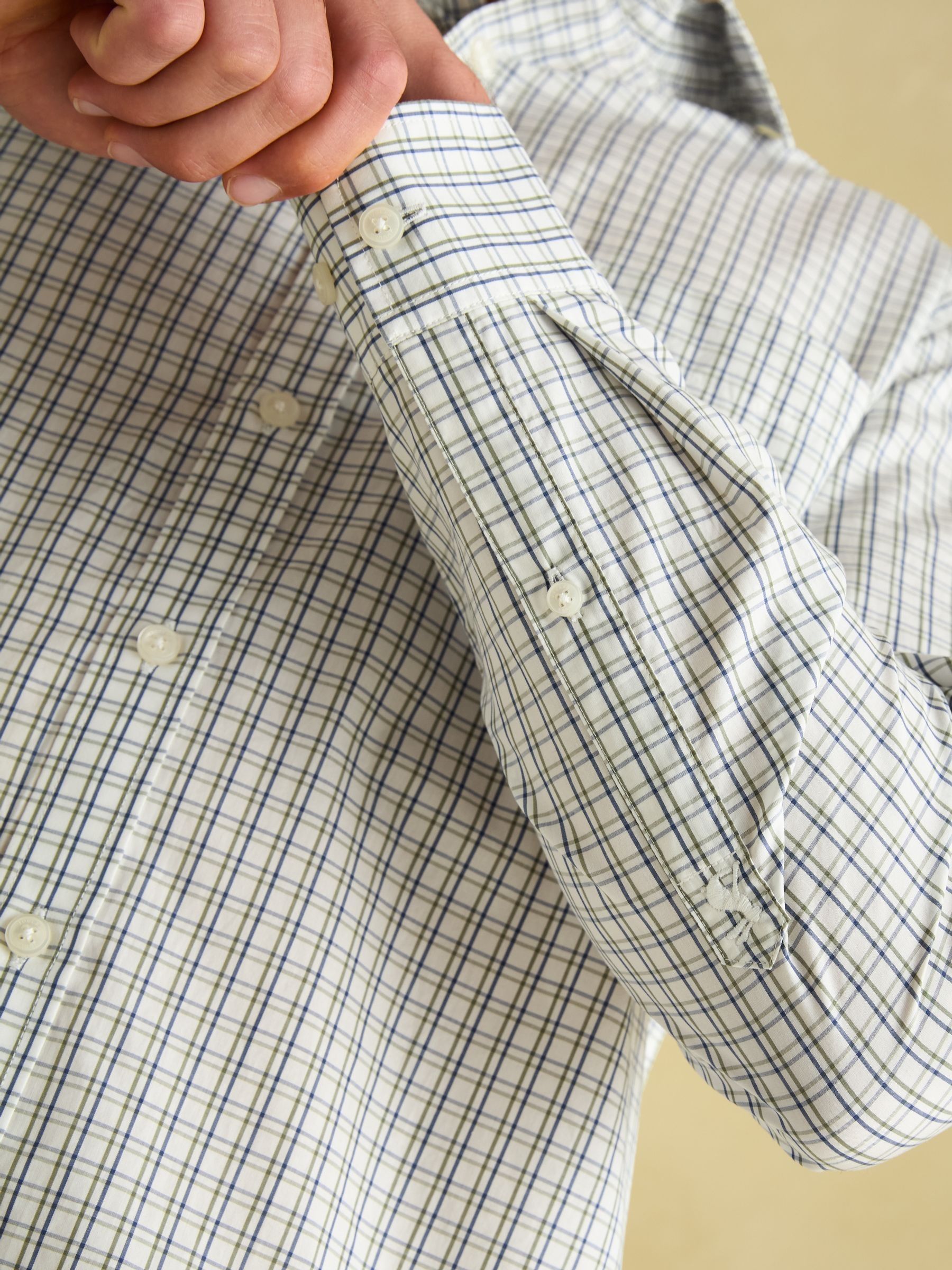 Green Check Cotton Shirt - Image 4 of 9