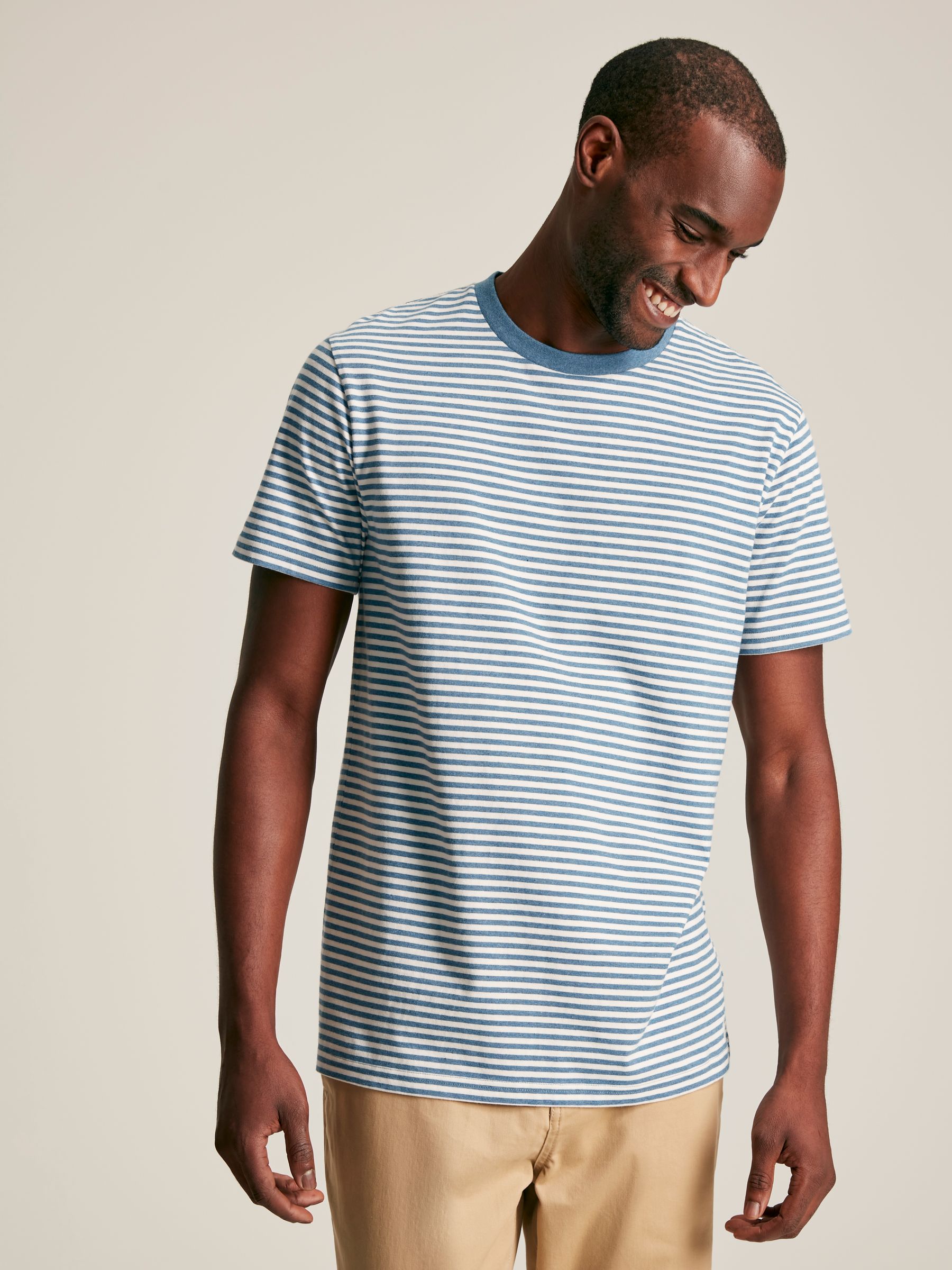 Boathouse Blue Stripe Jersey Crew Neck T-Shirt - Image 1 of 7