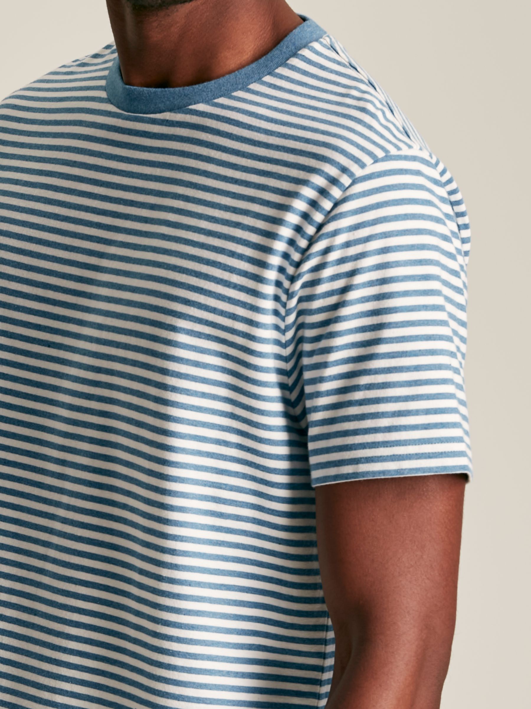 Boathouse Blue Stripe Jersey Crew Neck T-Shirt - Image 5 of 7