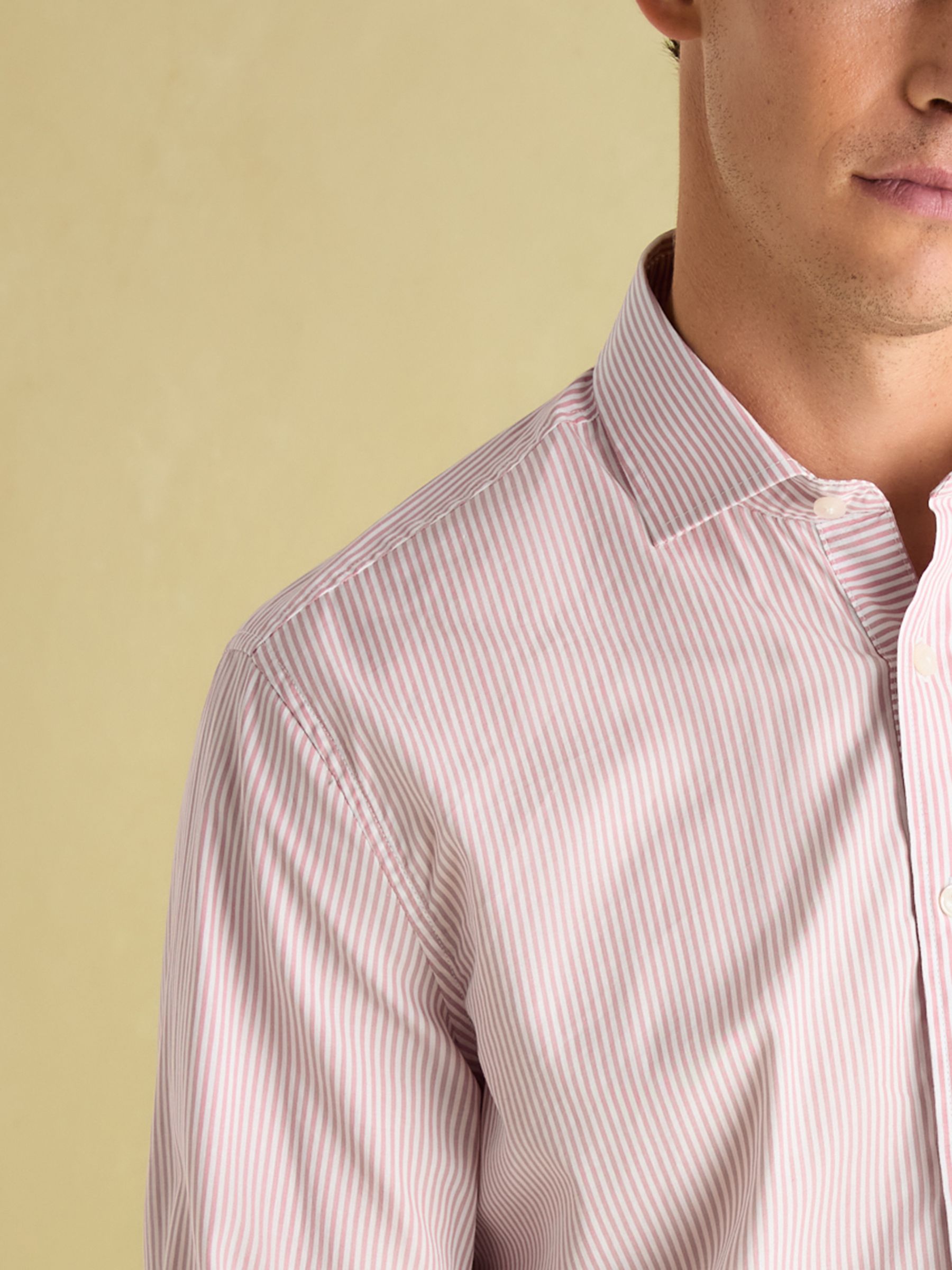 Pink Stripe Cotton Shirt - Image 3 of 10