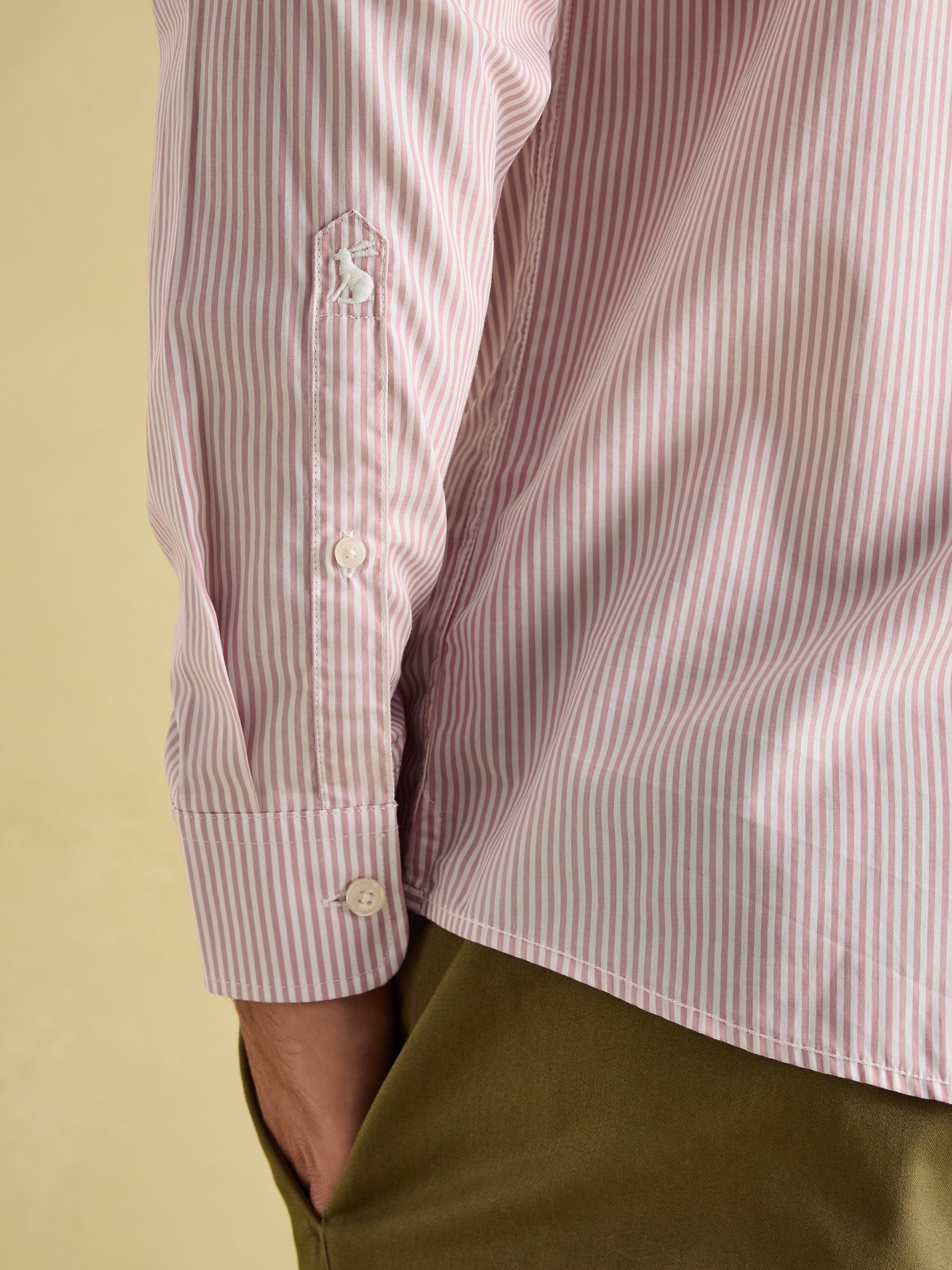 Pink Stripe Cotton Shirt - Image 6 of 10