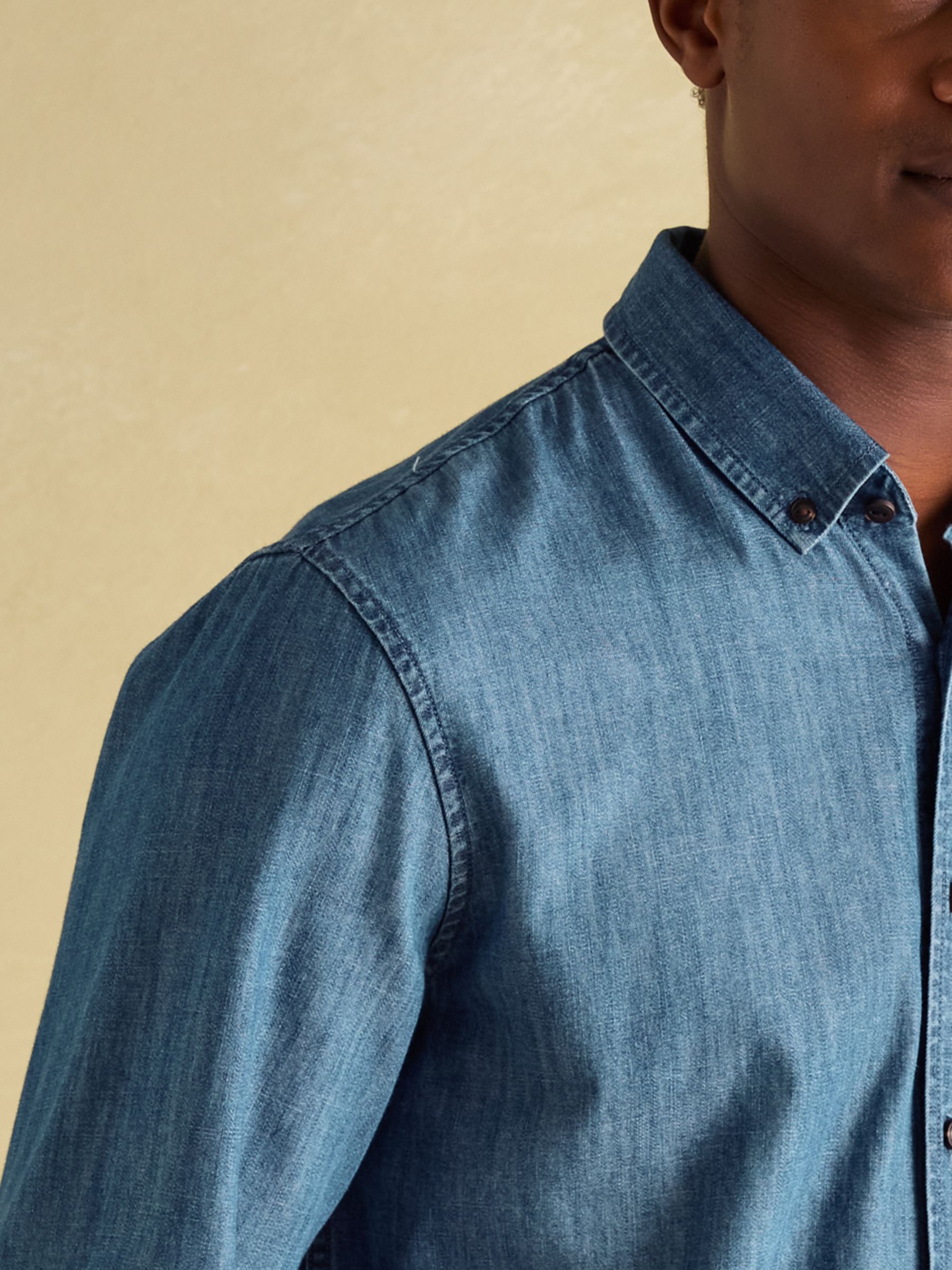 Chambray Blue Classic Fit Shirt - Image 2 of 8