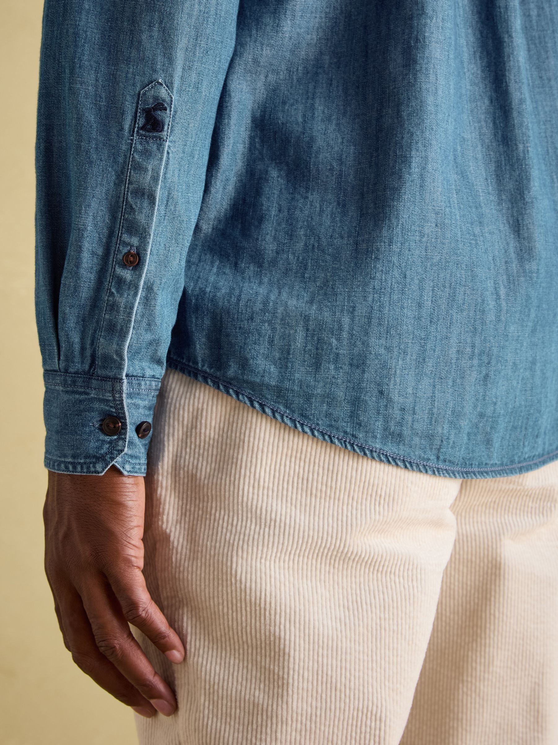 Chambray Blue Classic Fit Shirt - Image 4 of 8