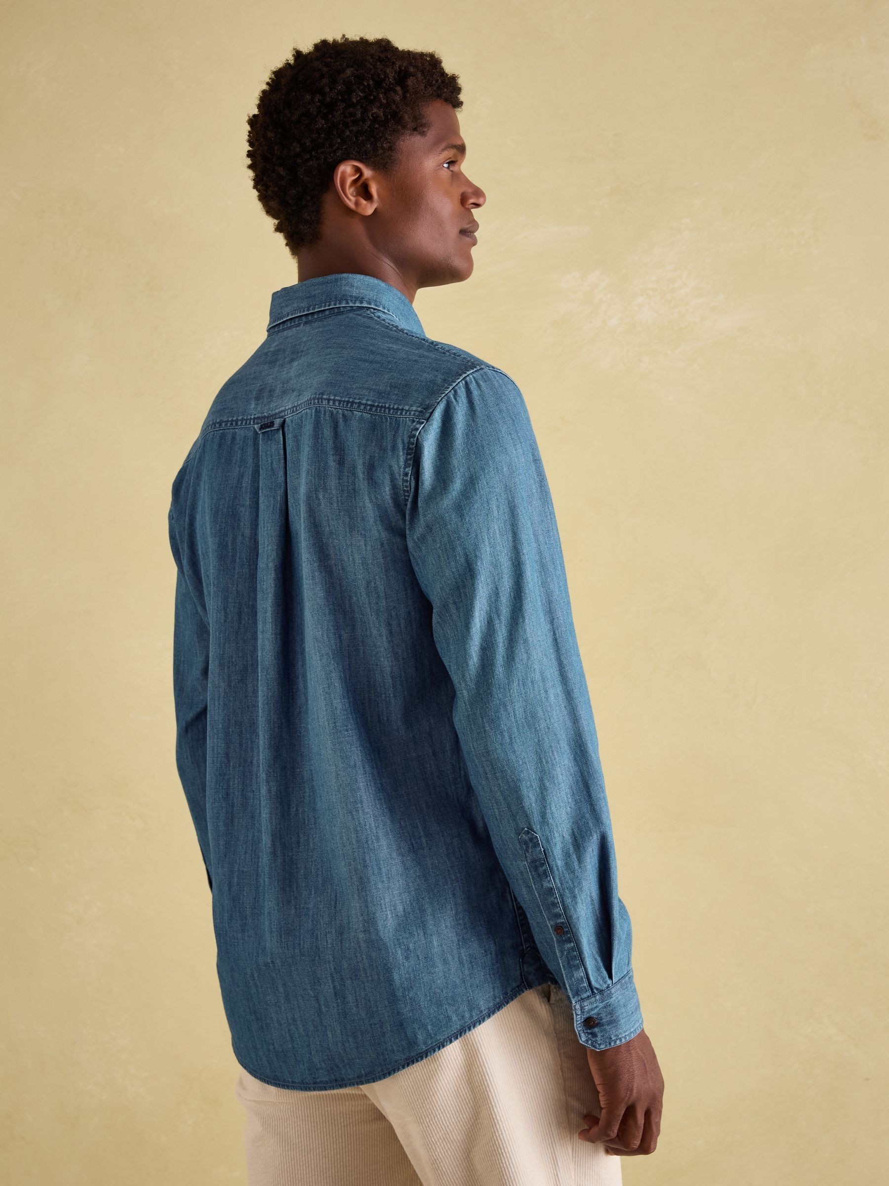Chambray Blue Classic Fit Shirt - Image 5 of 8