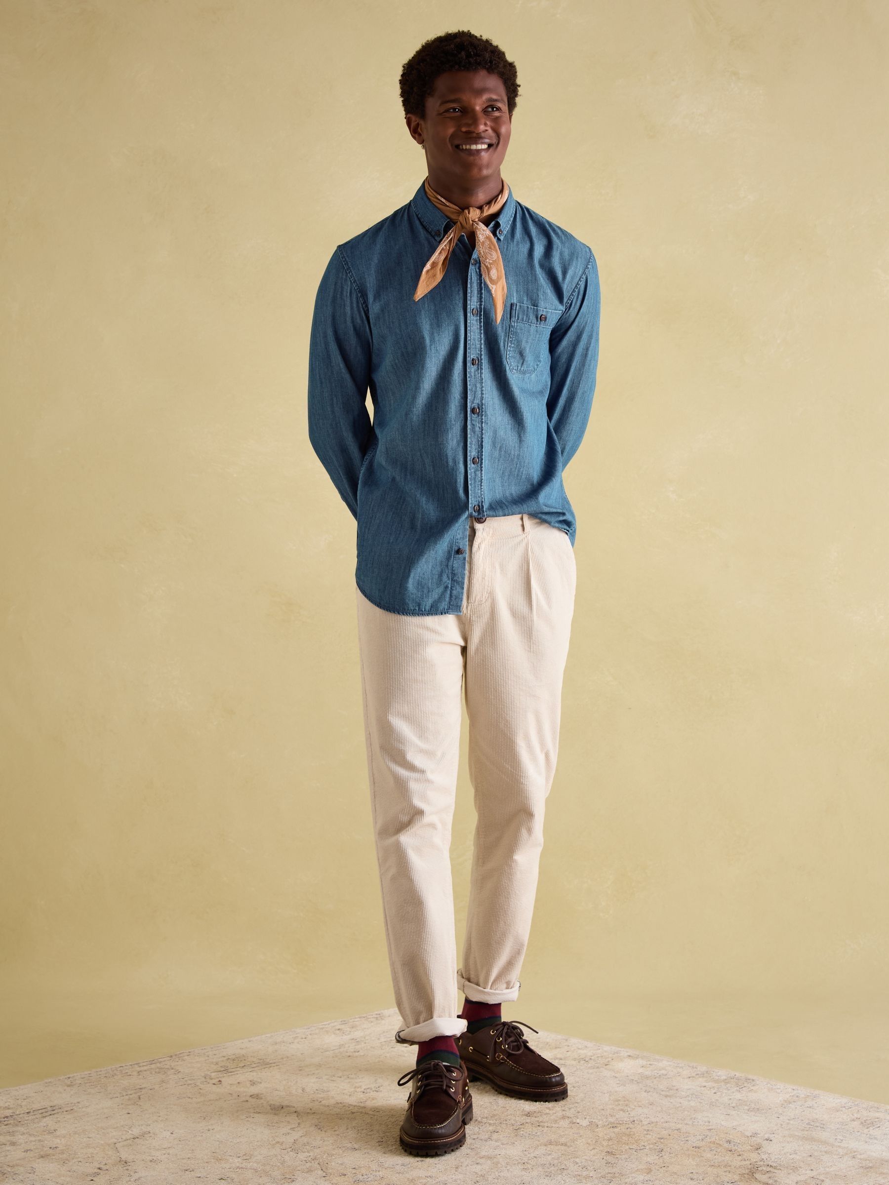Chambray Blue Classic Fit Shirt - Image 6 of 8