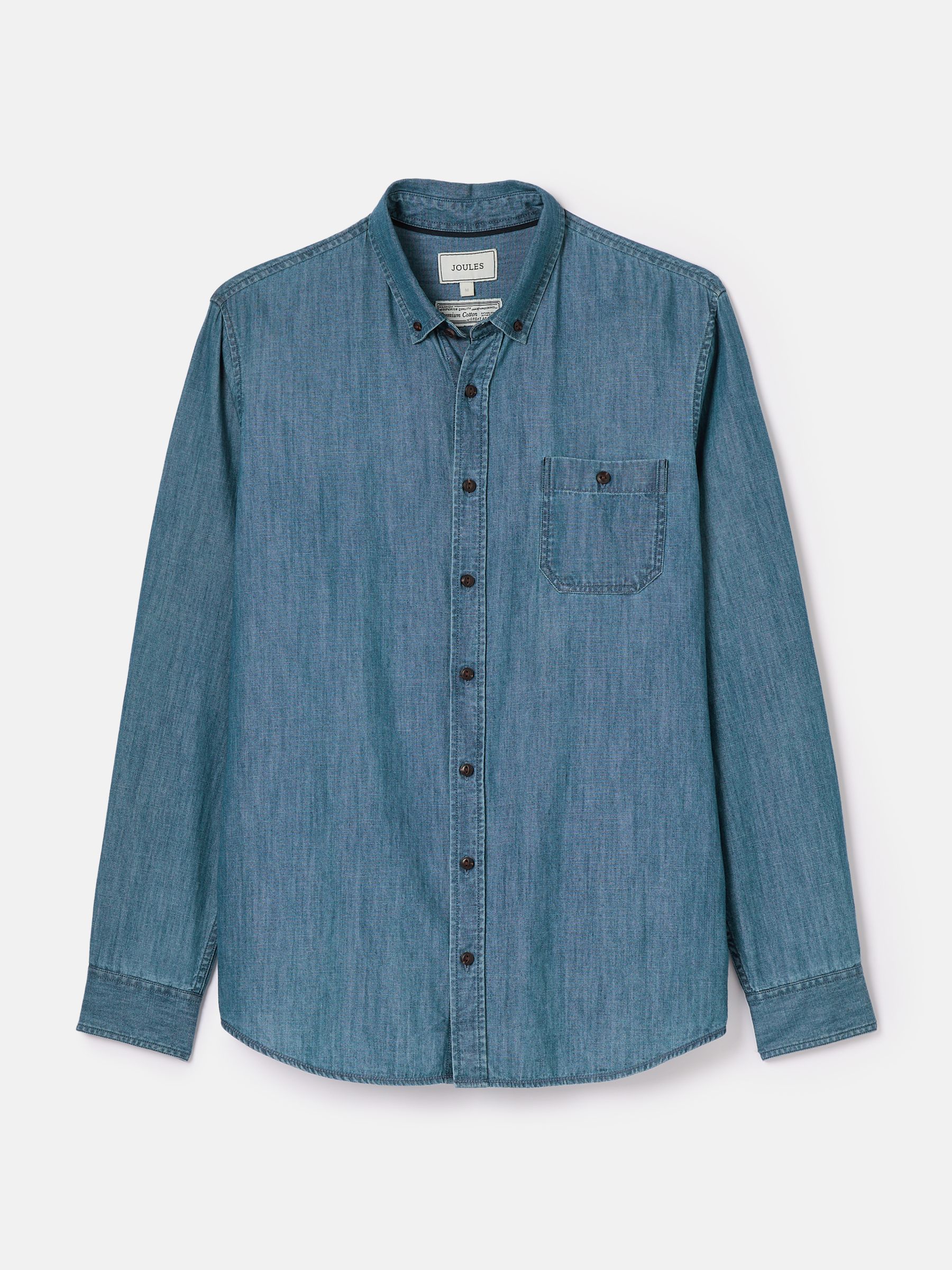 Chambray Blue Classic Fit Shirt - Image 8 of 8
