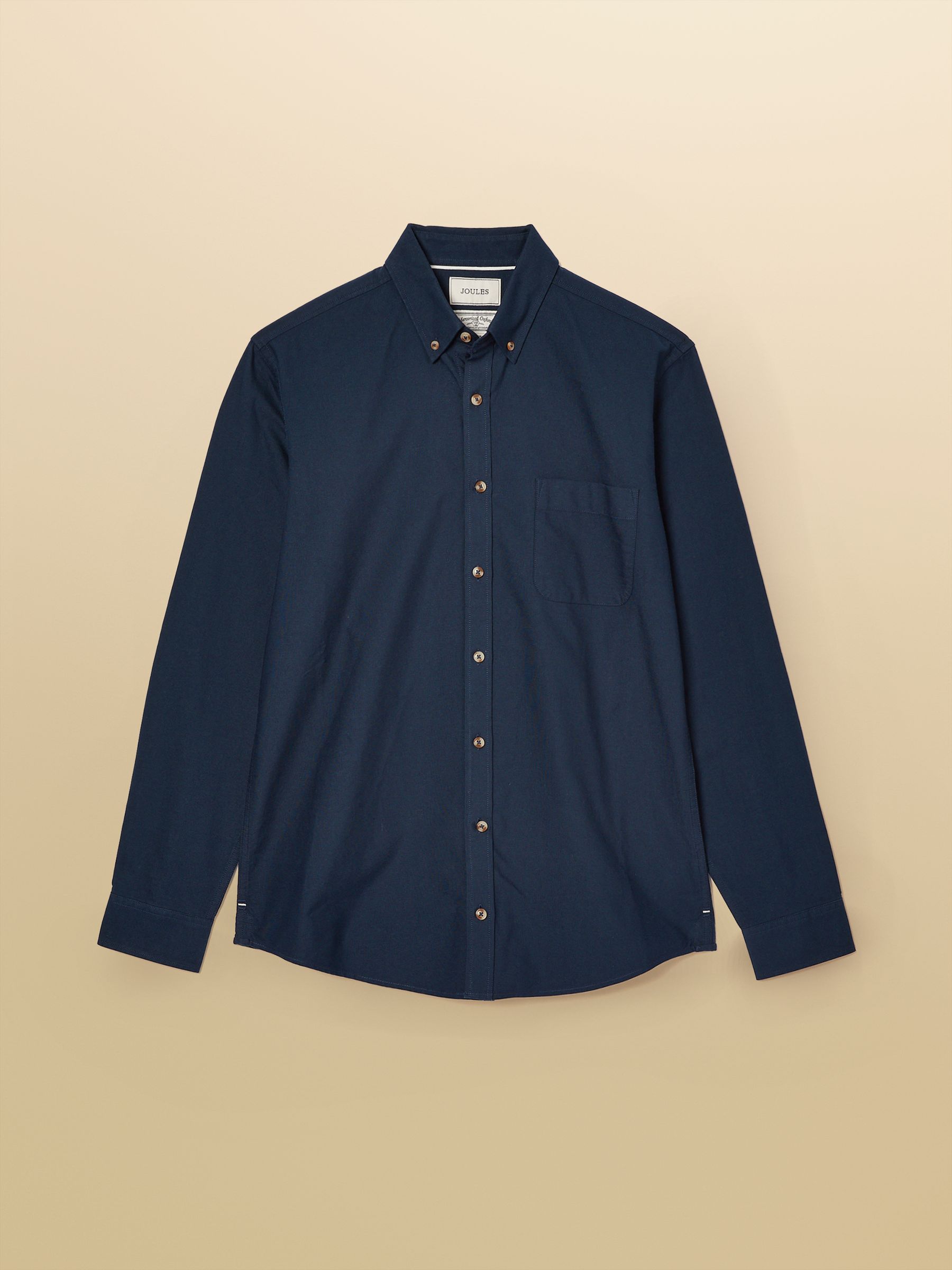 Classic Fit Navy Blue Cotton Oxford Shirt - Image 10 of 10