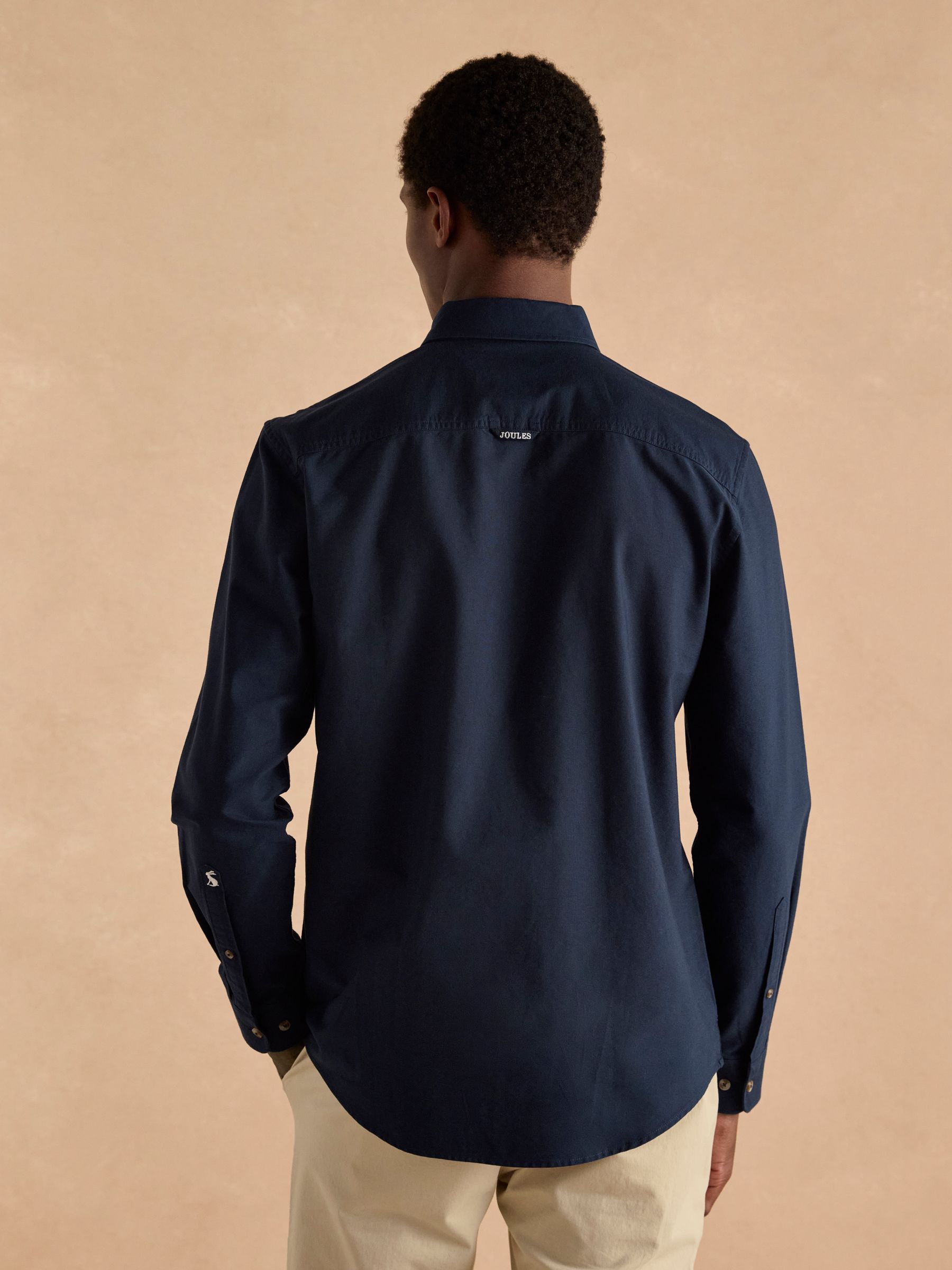Oxford Navy Blue Long Sleeve Classic Fit Shirt - Image 3 of 9