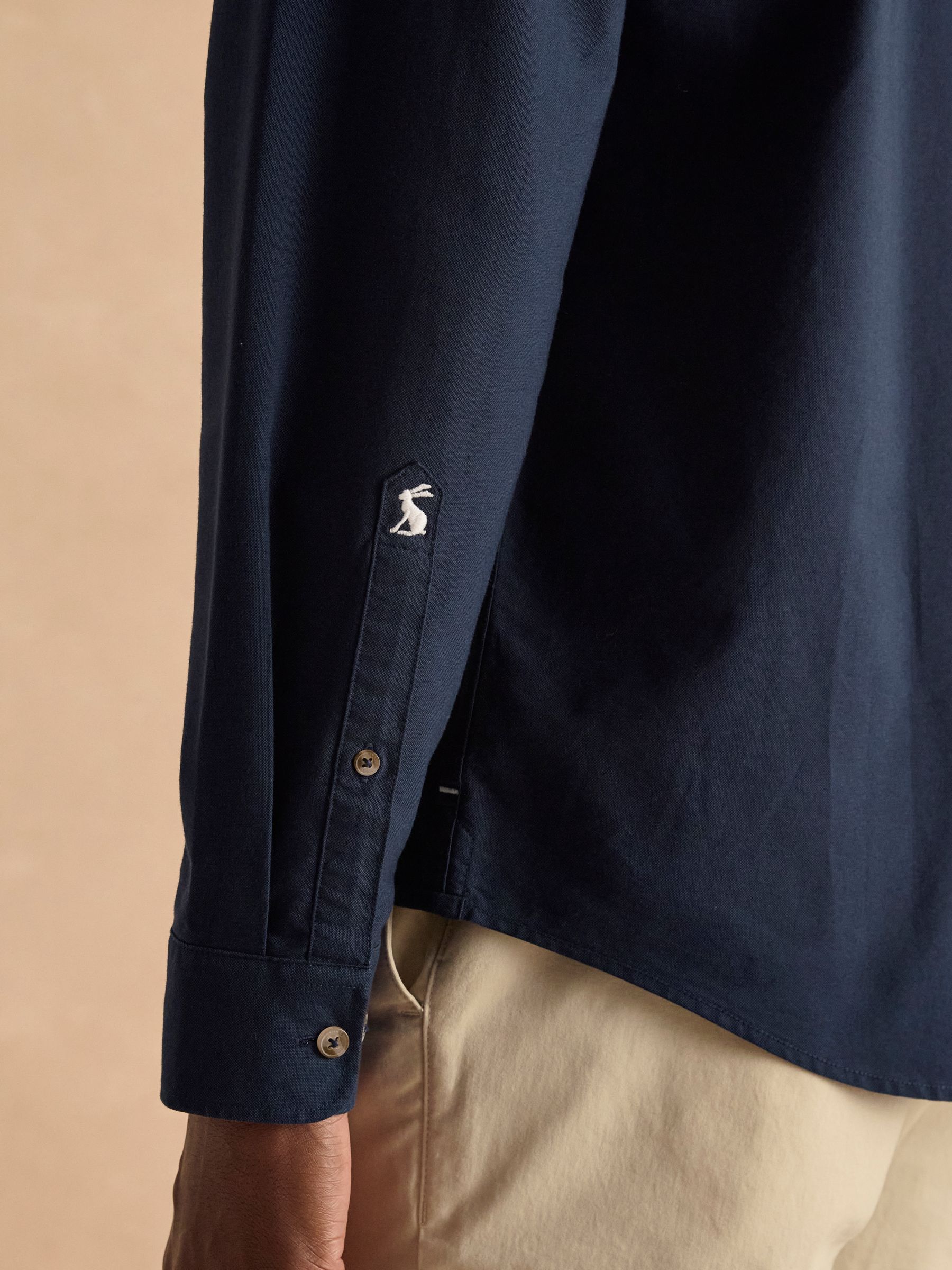 Oxford Navy Blue Long Sleeve Classic Fit Shirt - Image 5 of 9