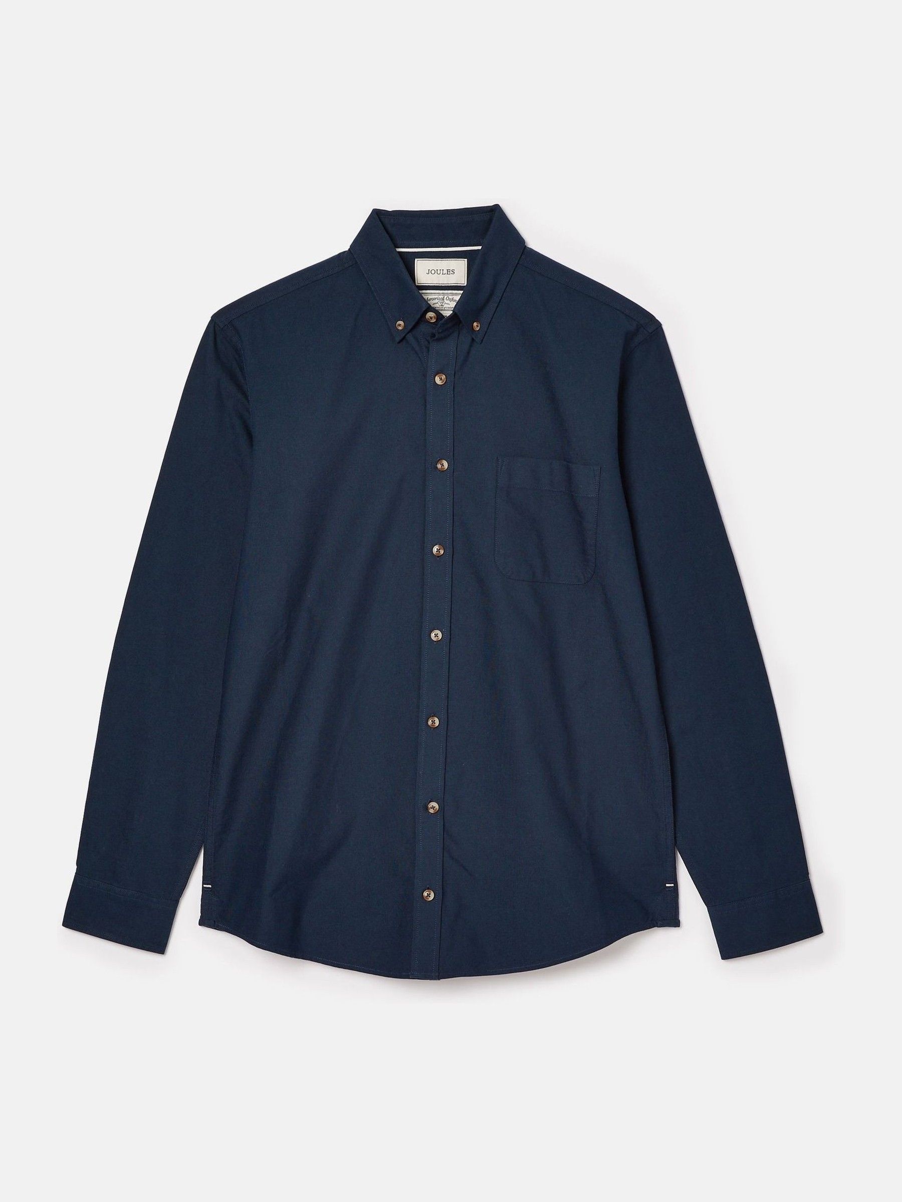 Oxford Navy Blue Long Sleeve Classic Fit Shirt - Image 9 of 9