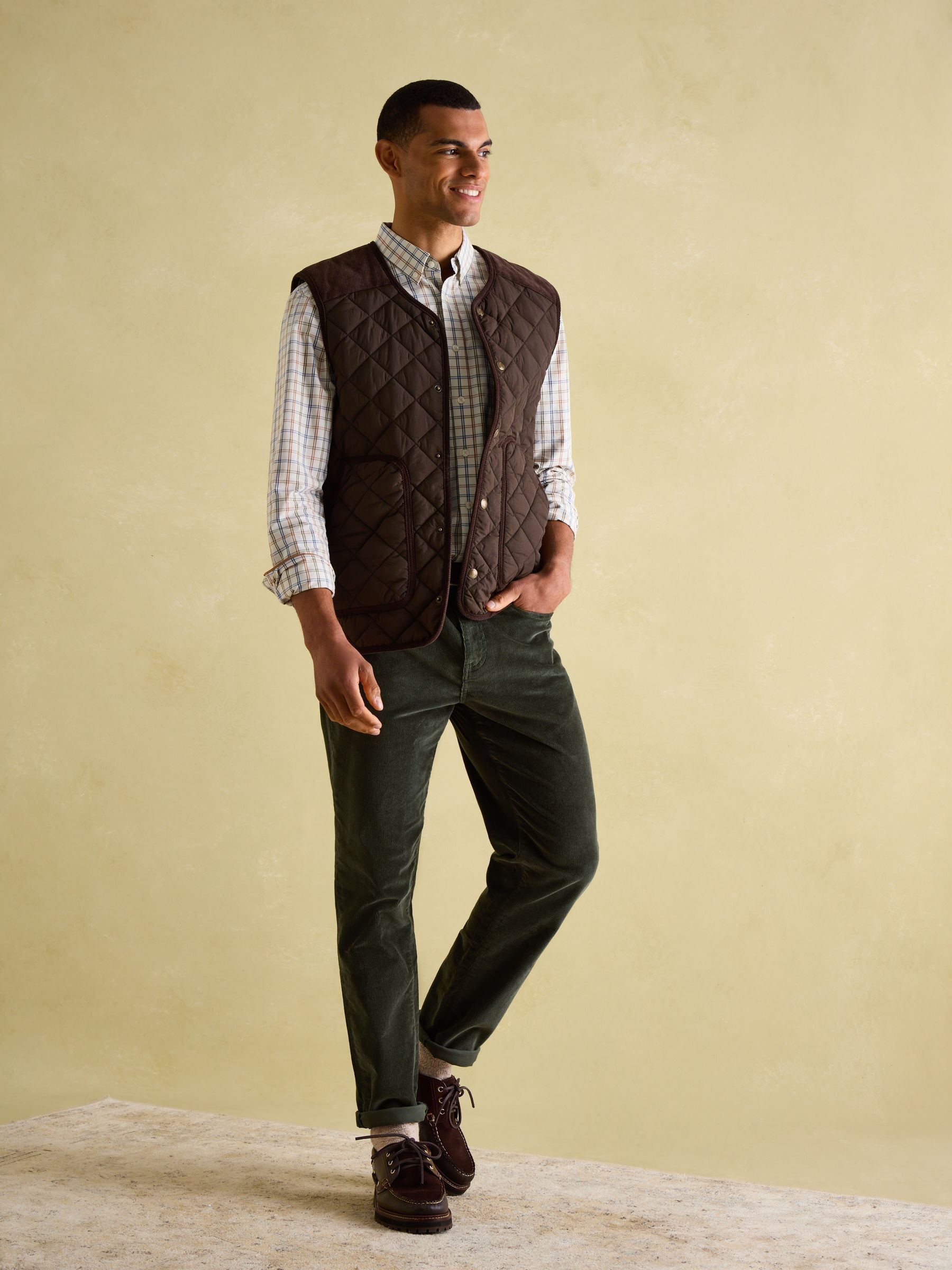 Poplin Cream Check Classic Fit Shirt - Image 4 of 7