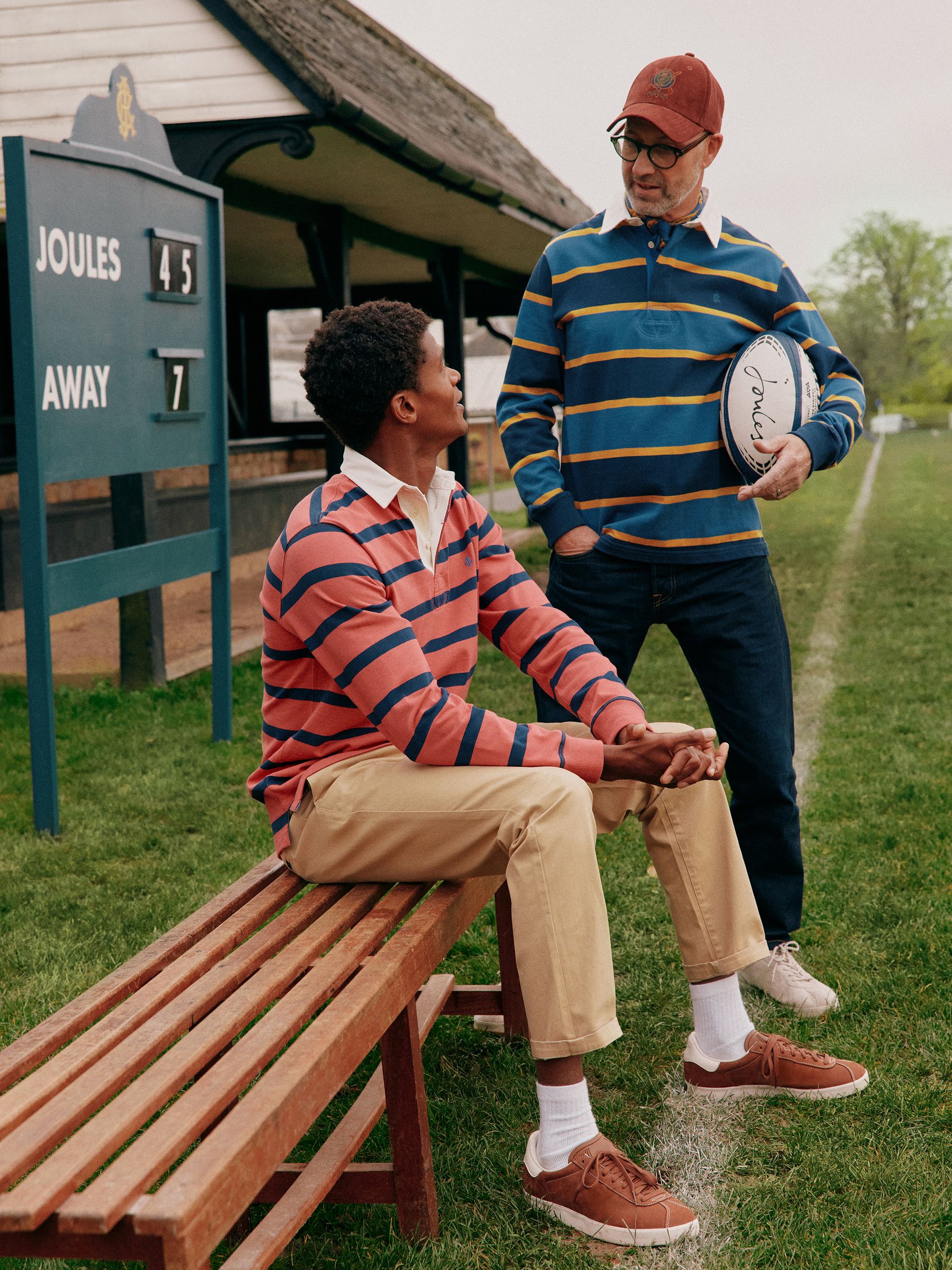 Onside Navy/Yellow Striped Rugby Shirt - Image 7 of 9