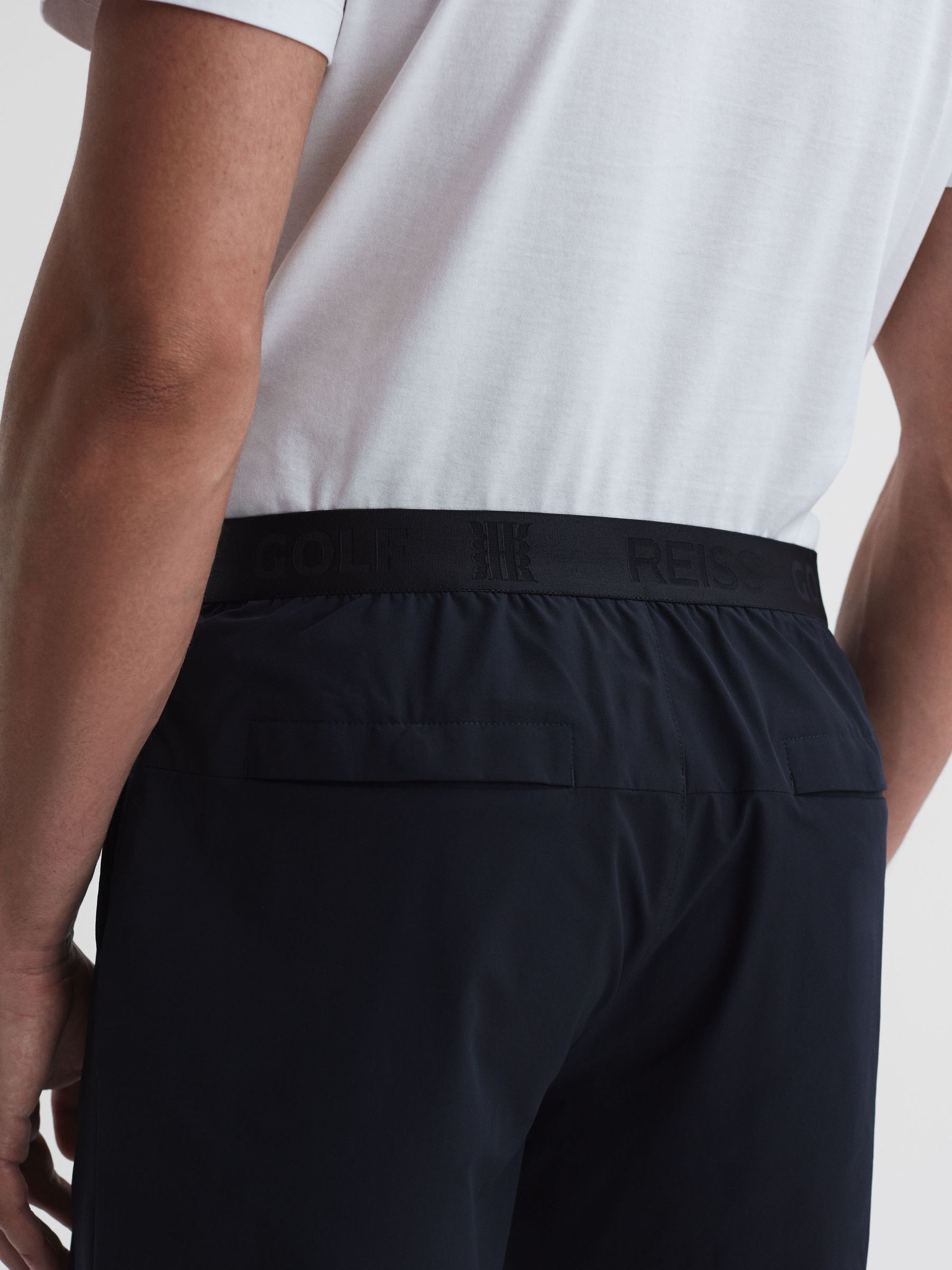 Elasticated Waistband Shorts in Navy - Image 6 of 8